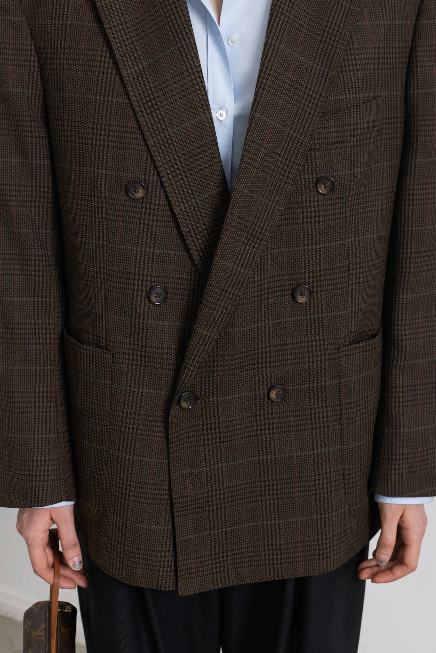 Vintage Brown Plaid Blazer