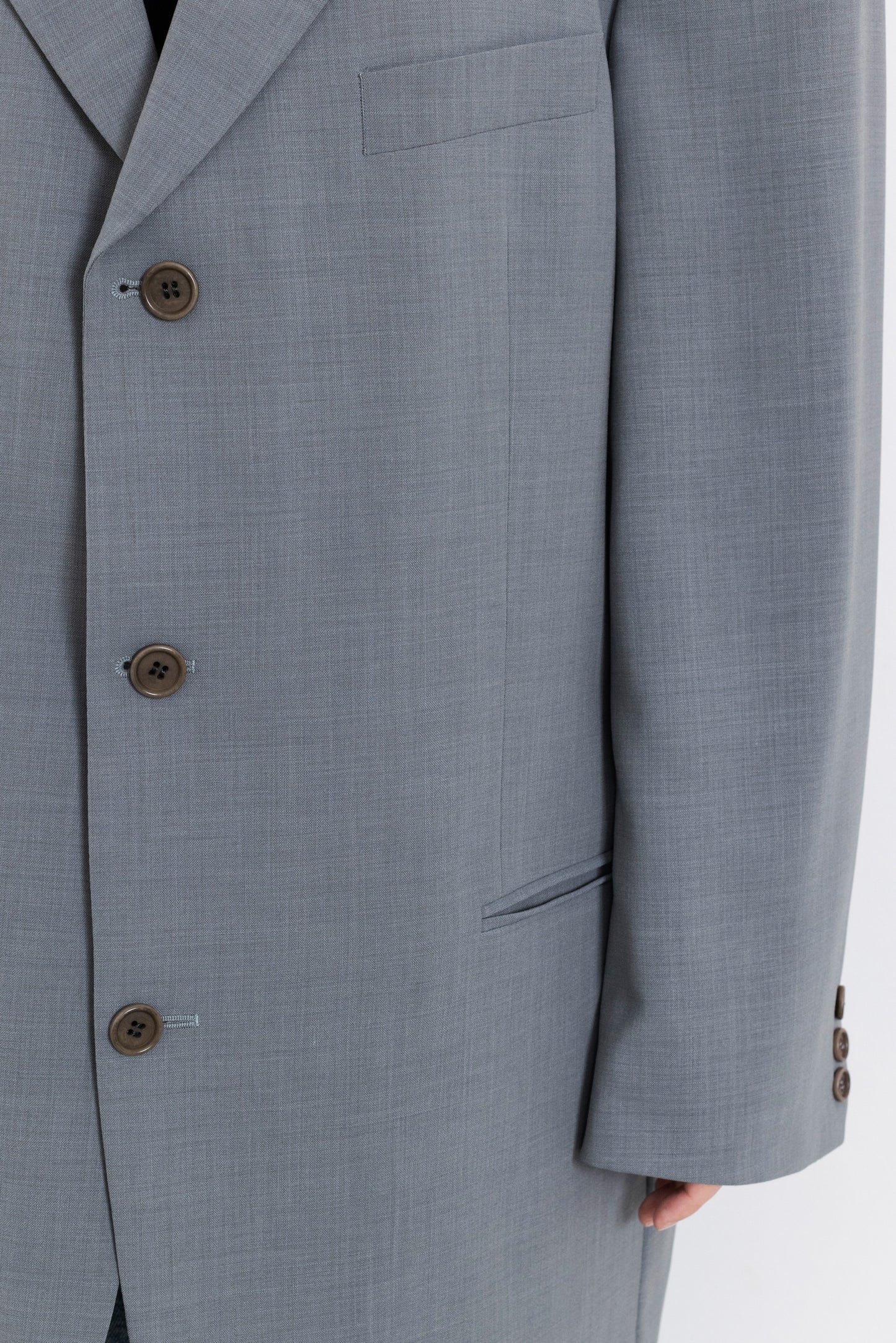 Vintage Hugo Boss Powder Blue 100% Wool Blazer