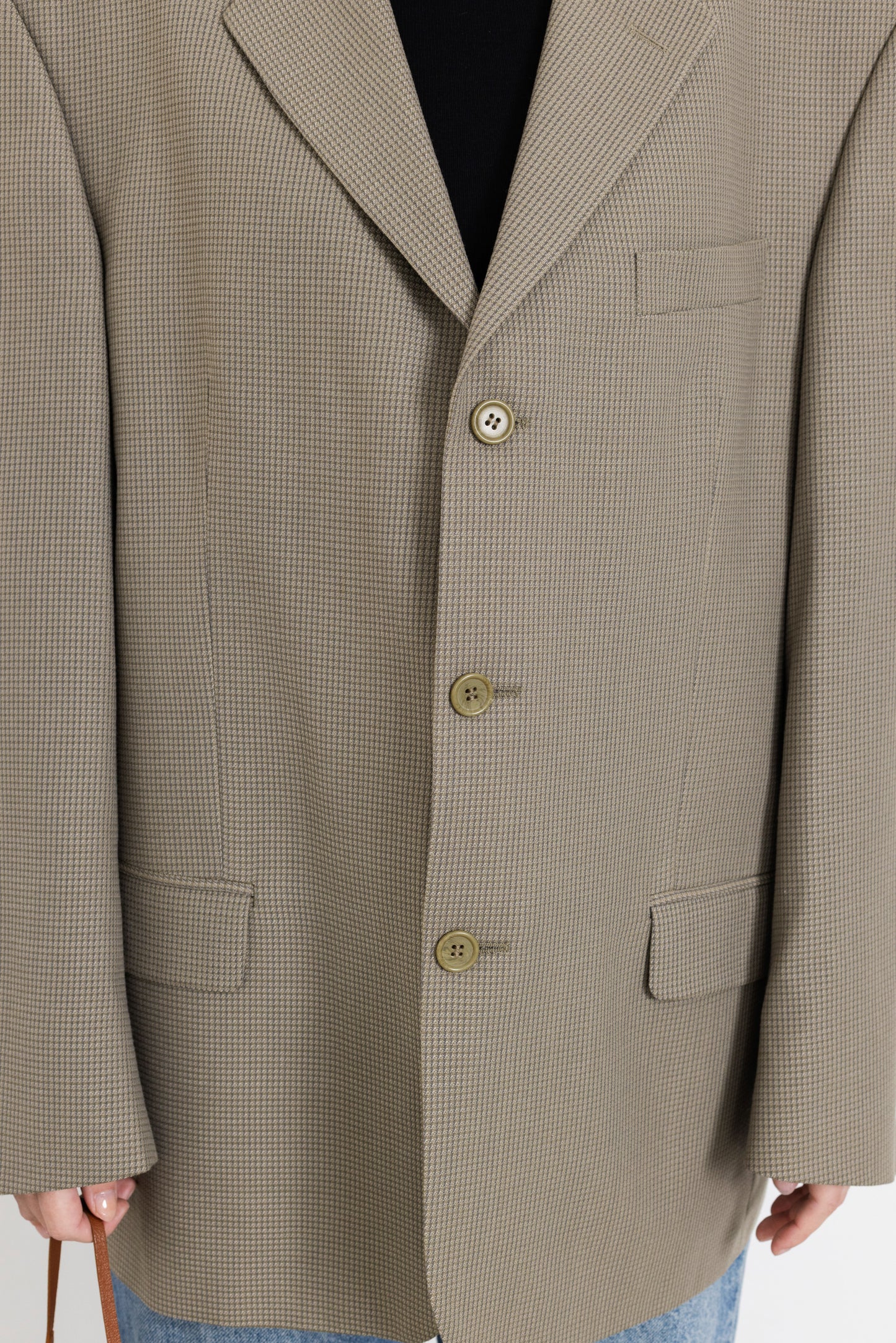 Vintage Beige Wool Blazer