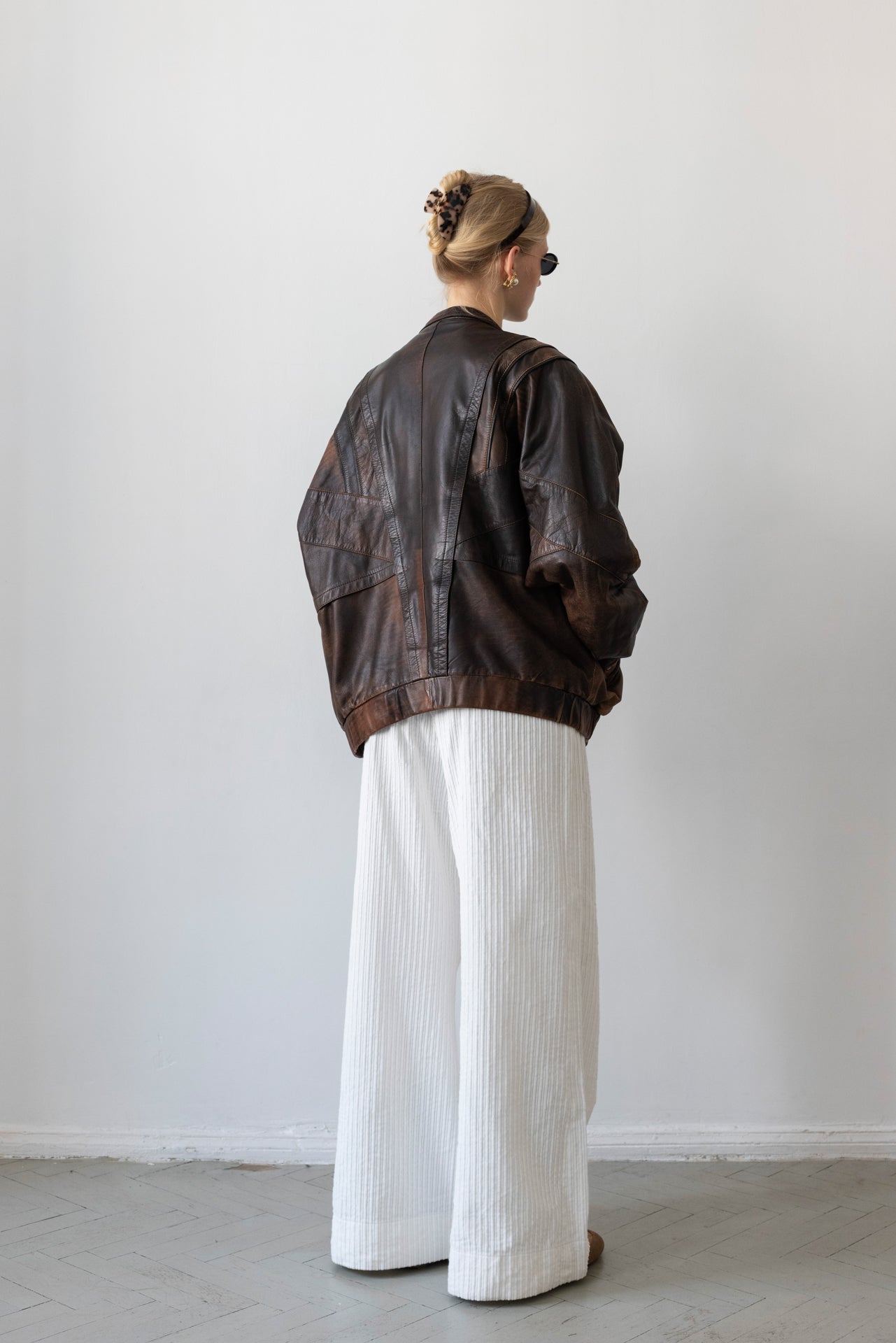 Vintage Brown Distressed Leather Jacket