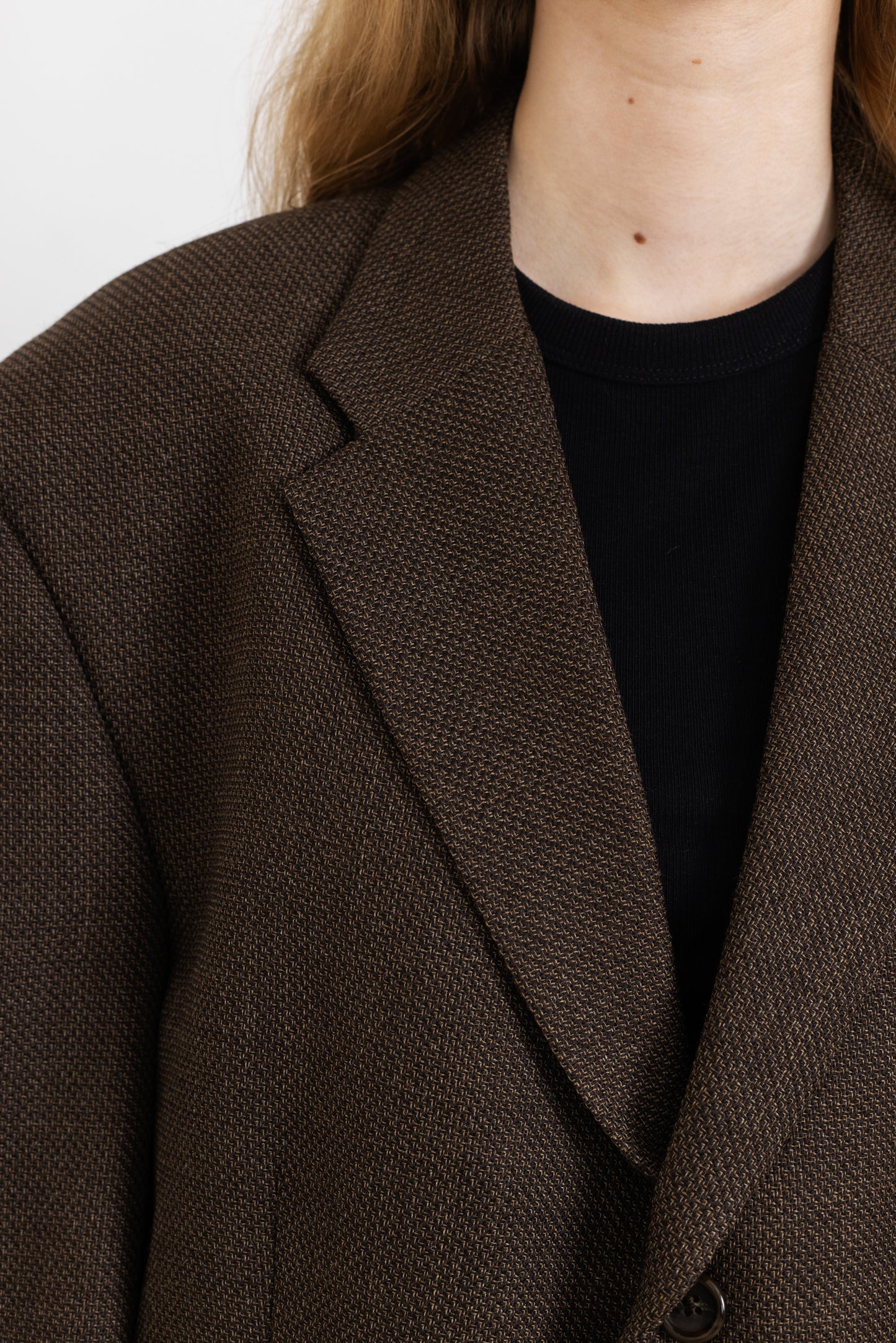 Vintage Beige Wool Silk Blazer