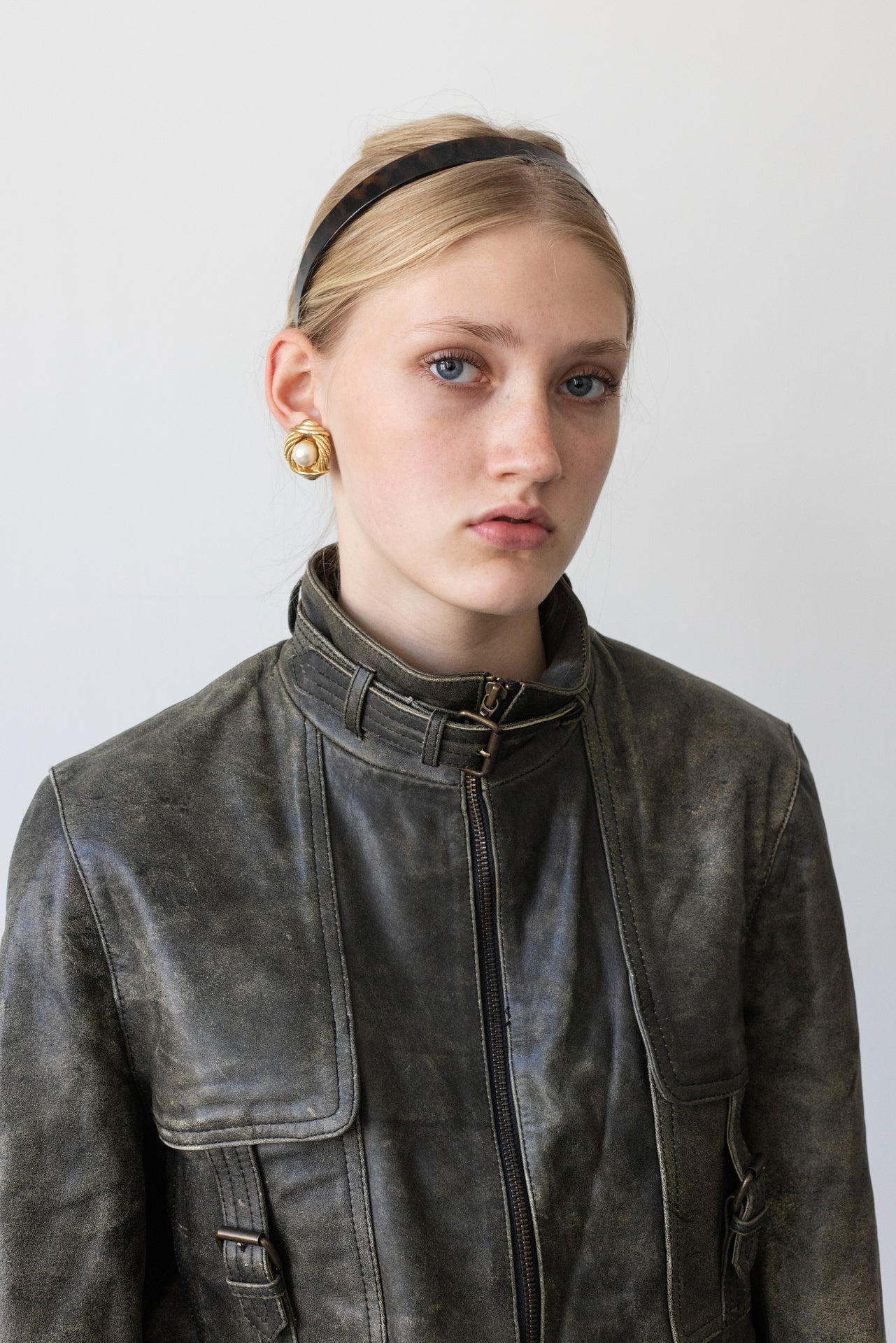 Vintage Brown Distressed Leather Jacket
