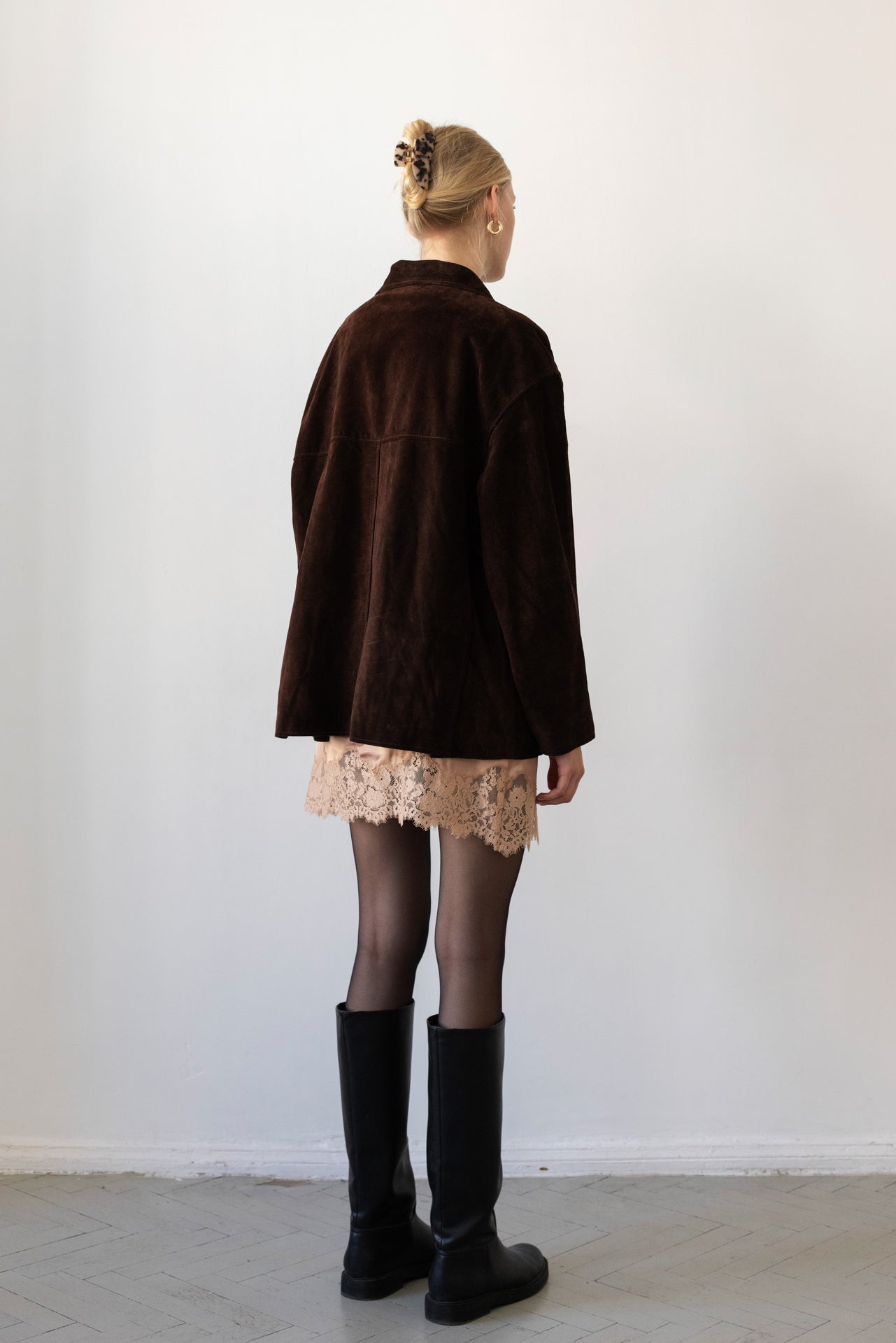Vintage Brown Suede Leather Jacket