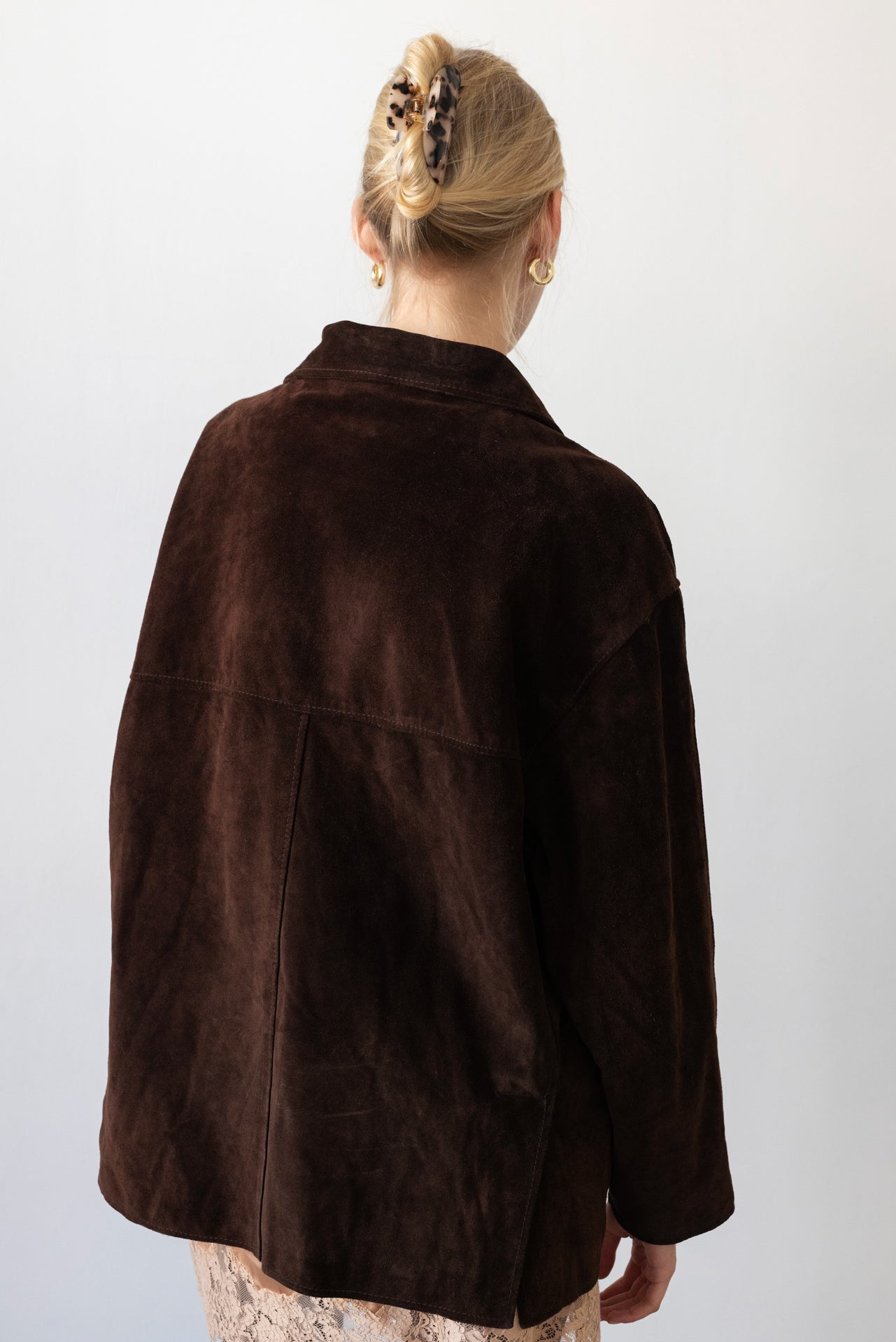 Vintage Brown Suede Leather Jacket