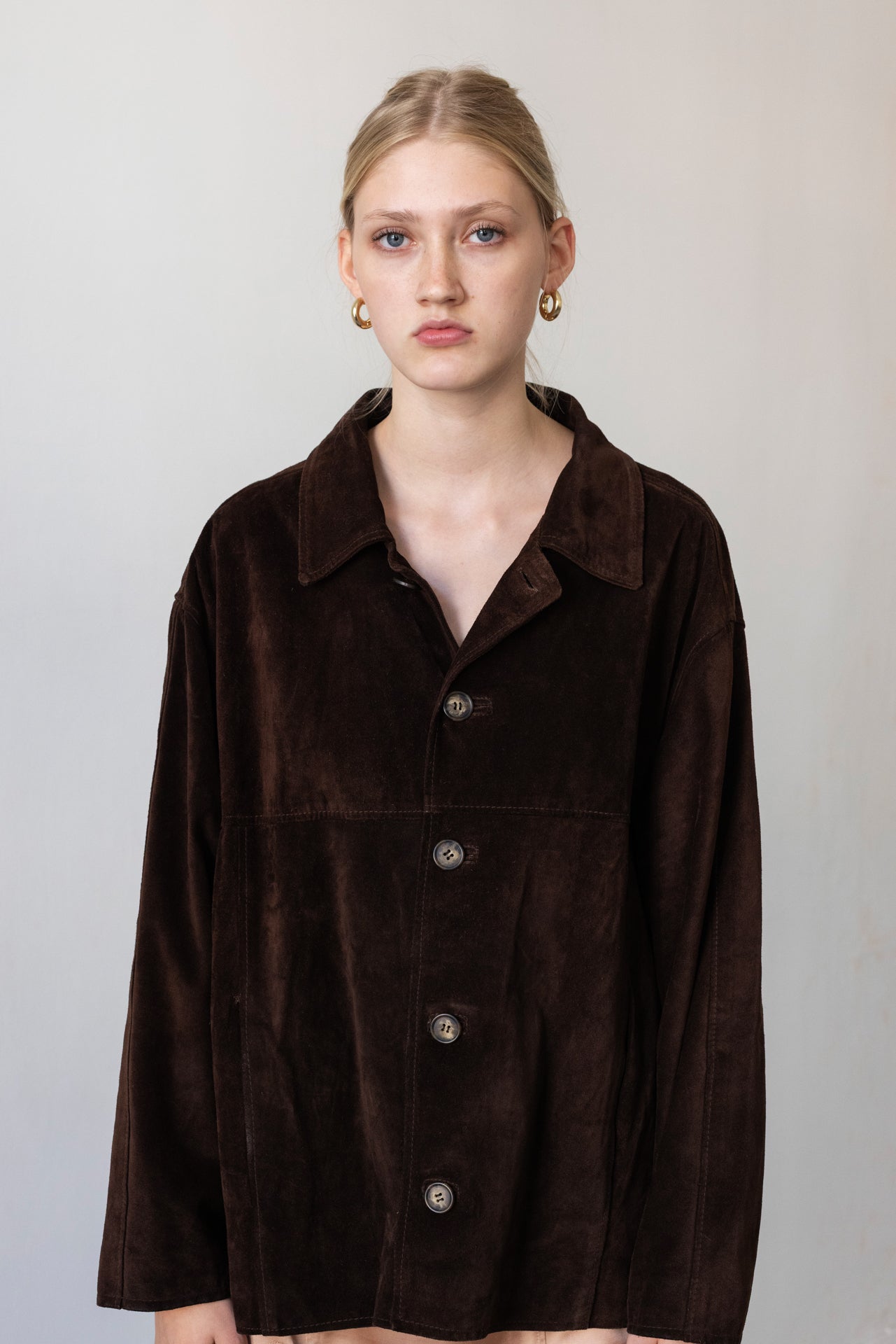 Vintage Brown Suede Leather Jacket