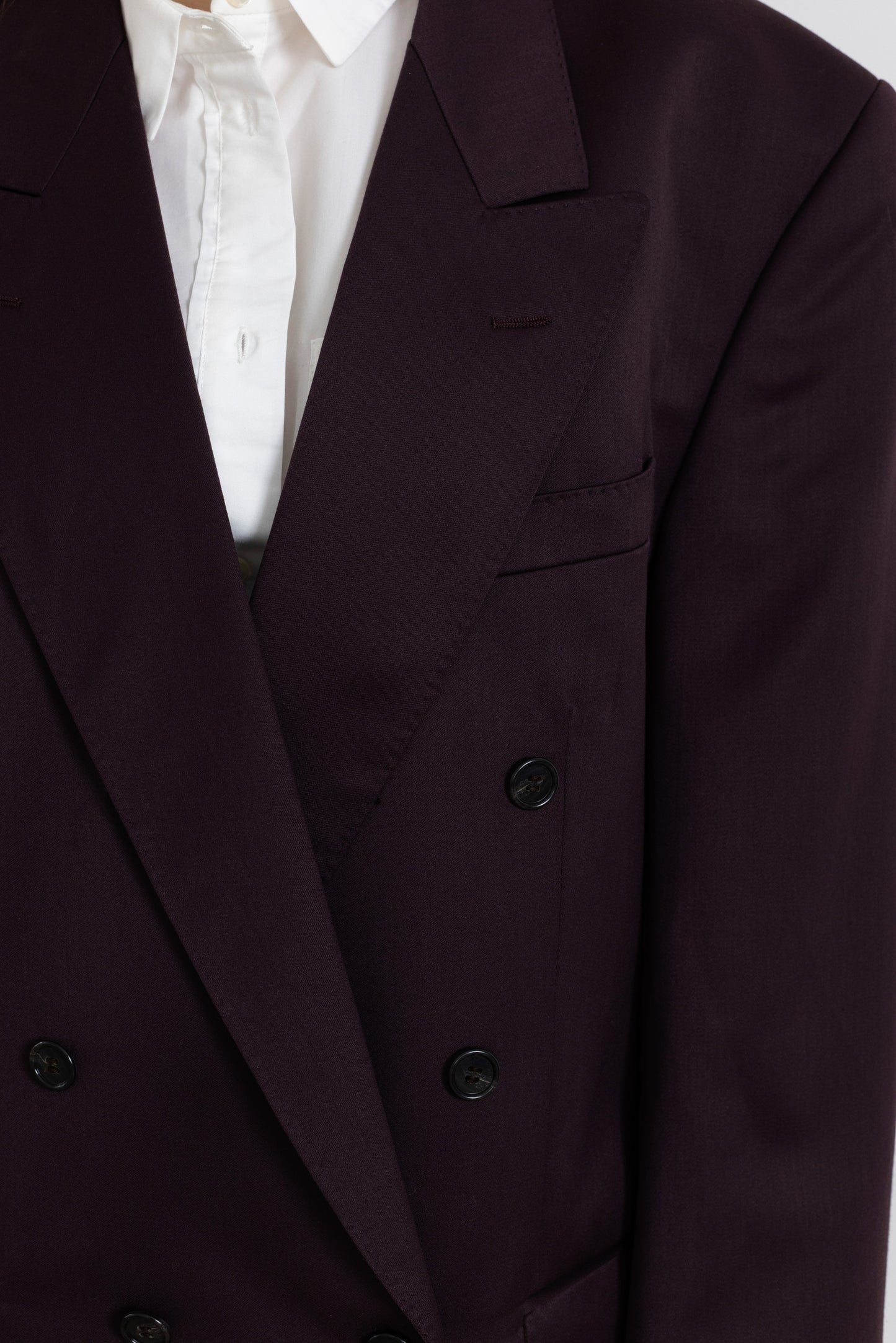 Vintage Aubergine Wool Blazer