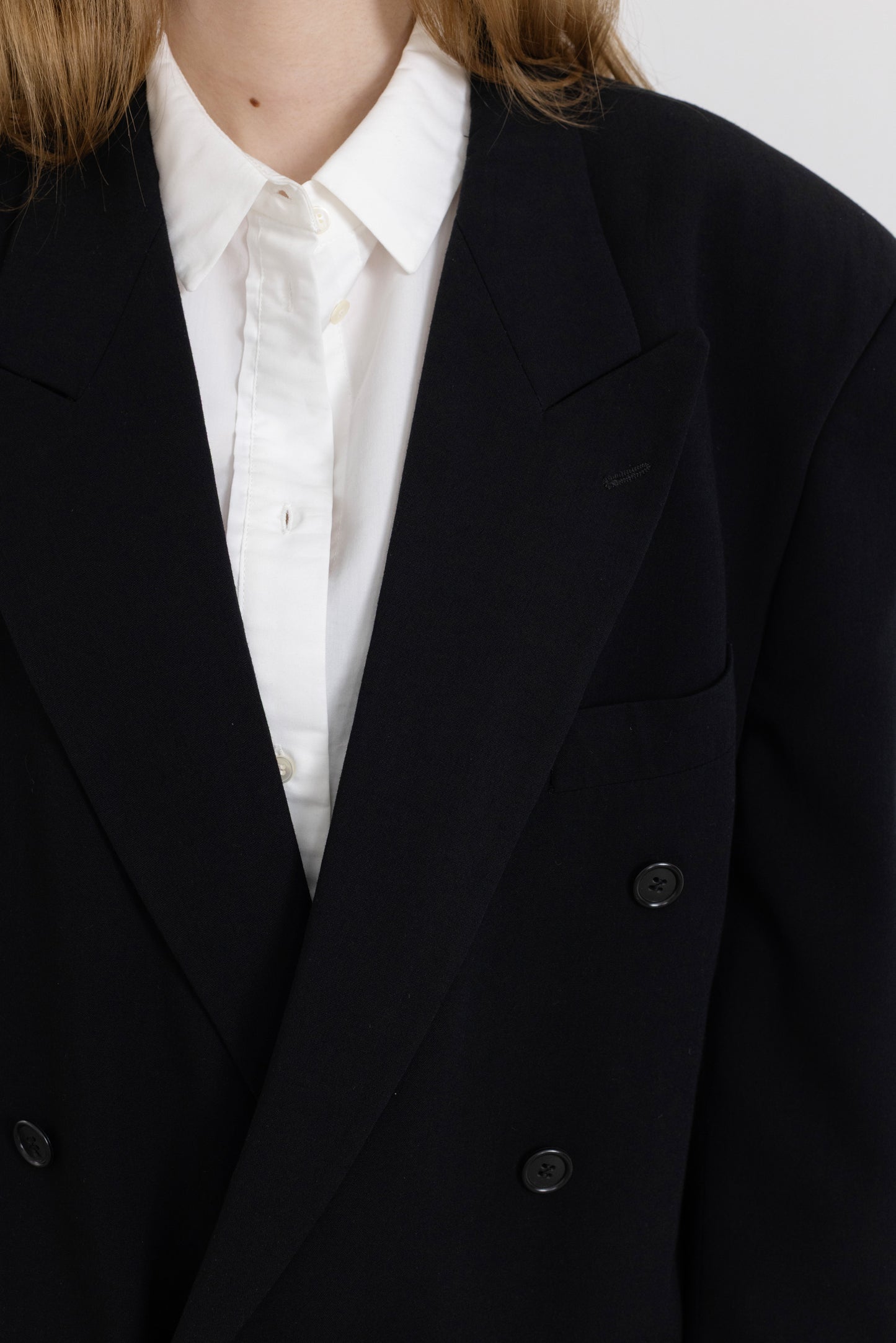 Vintage Black Wool Blazer