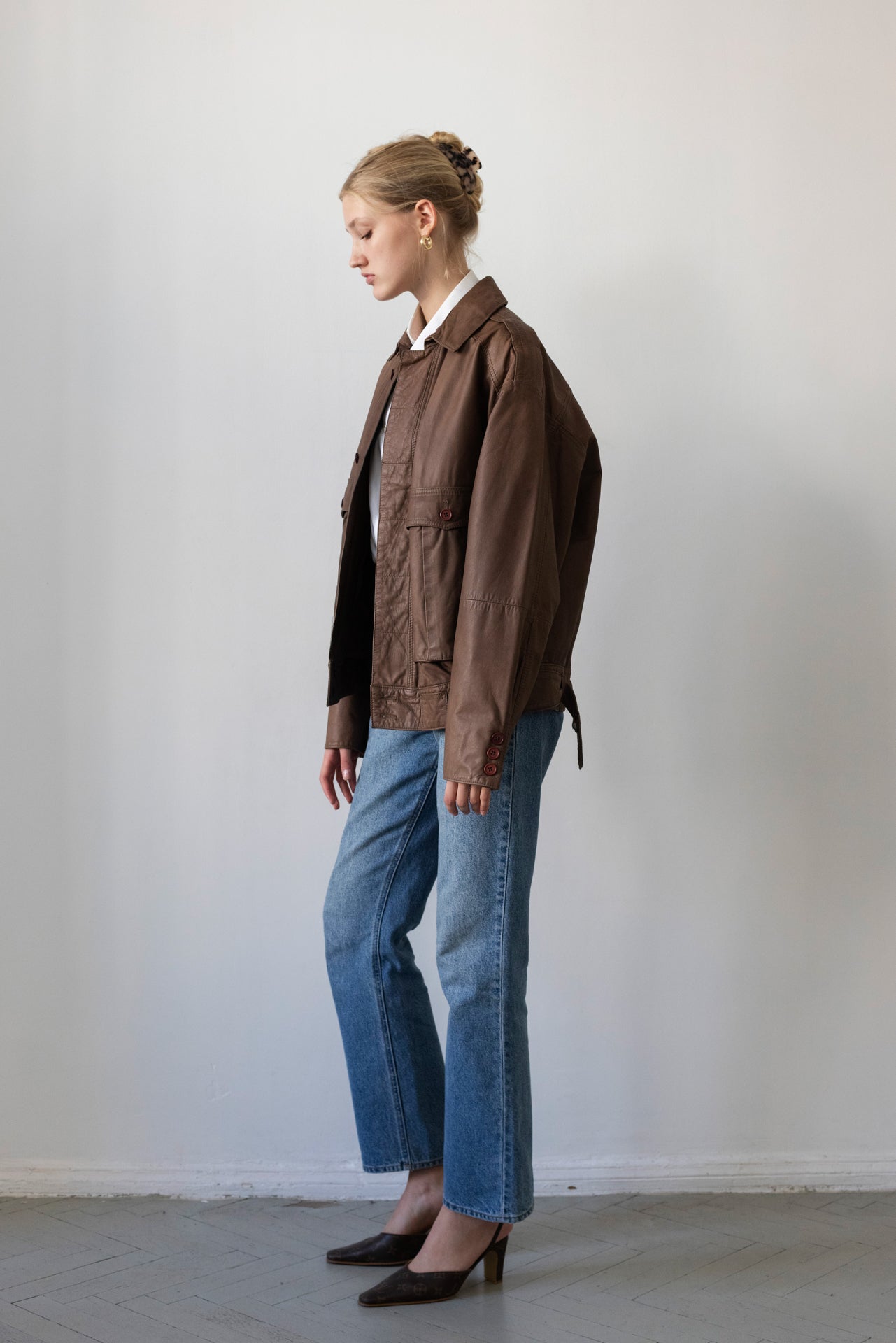 Vintage Brown Leather Jacket