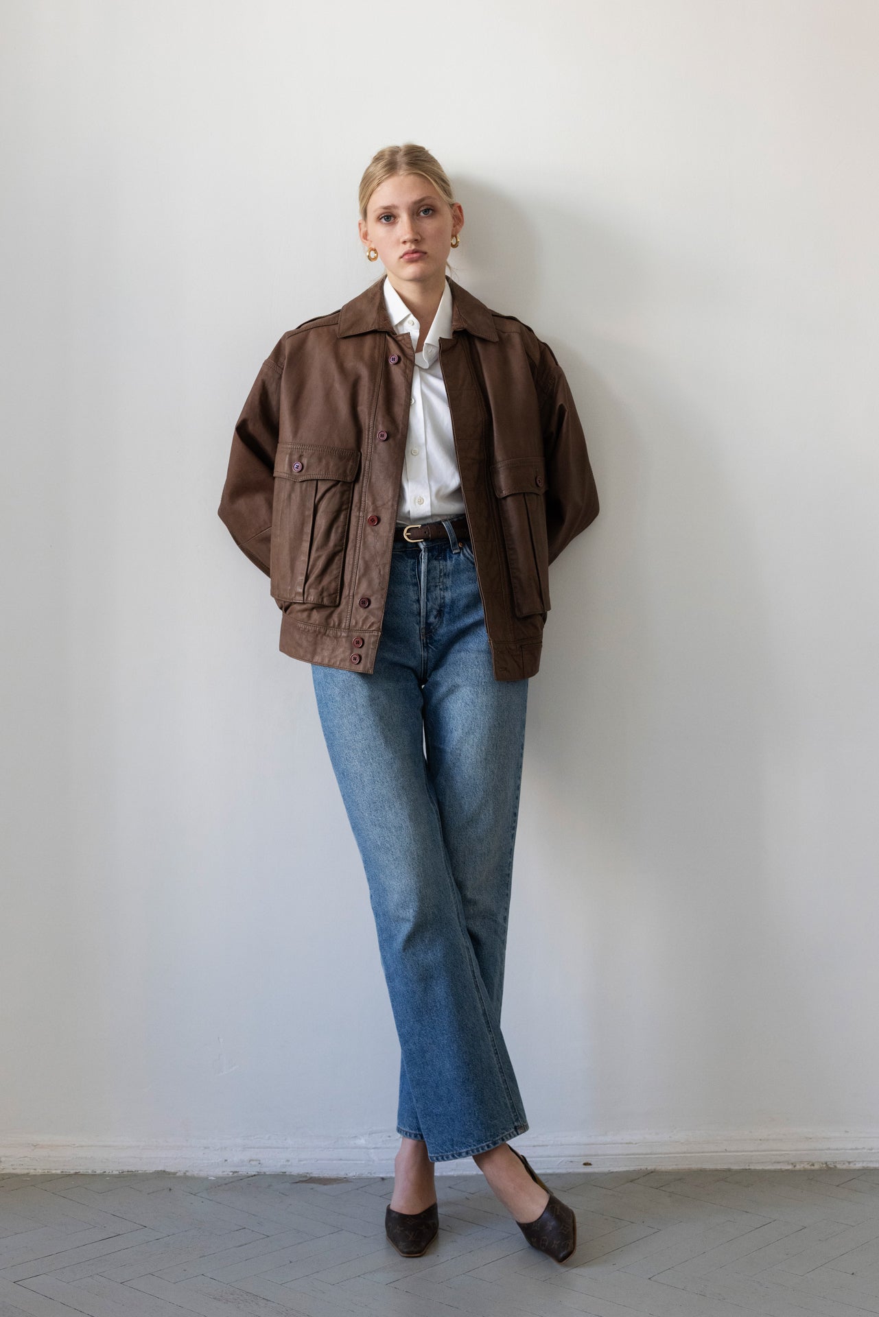 Vintage Brown Leather Jacket