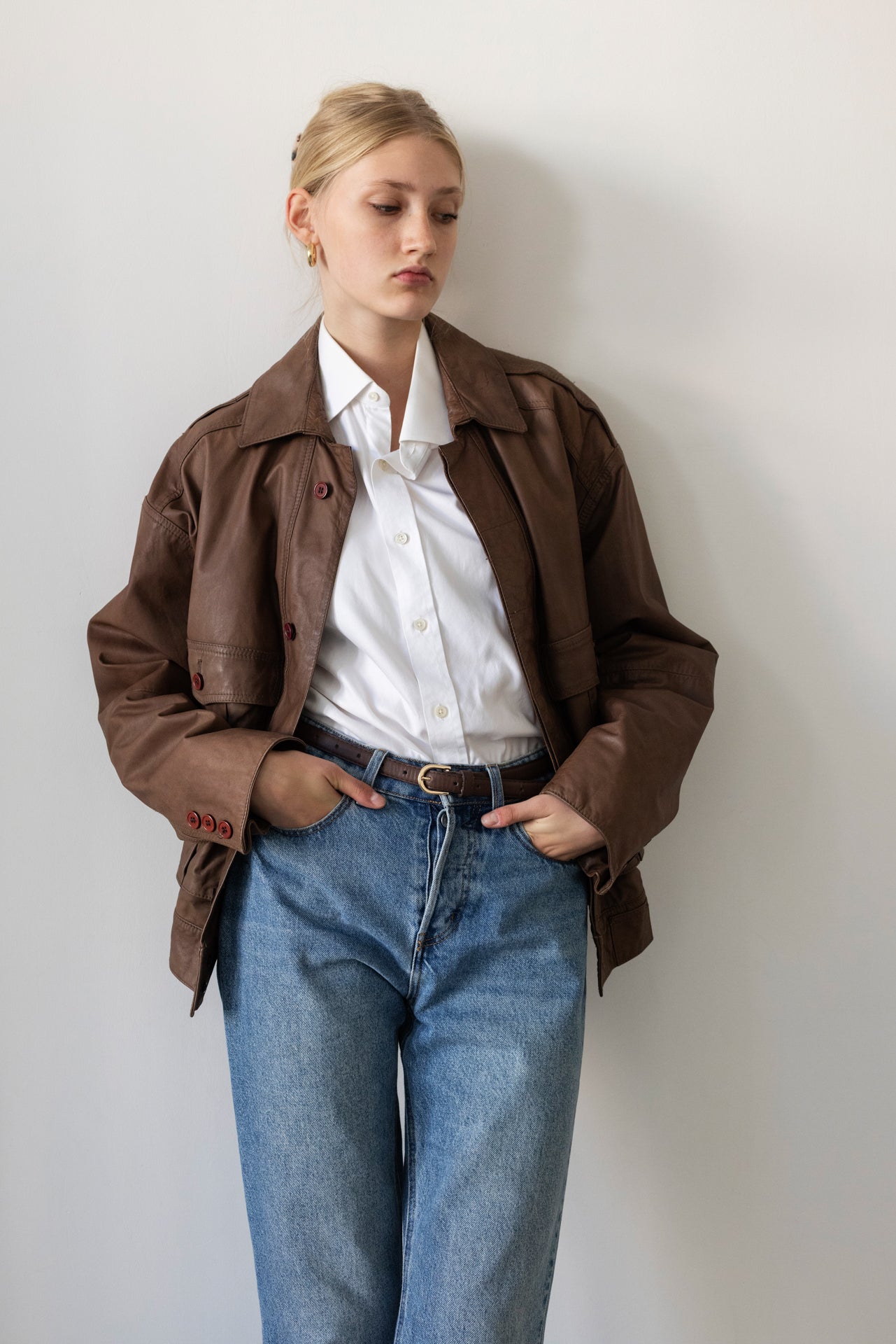 Vintage Brown Leather Jacket