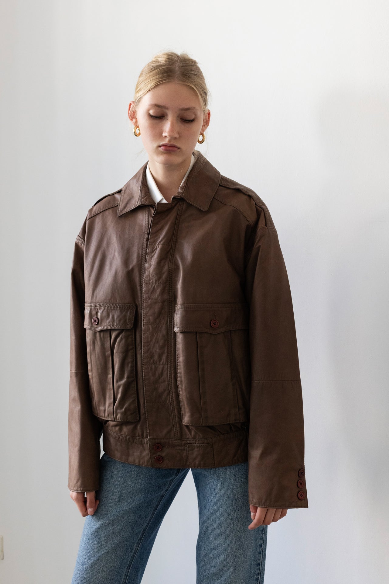Vintage Brown Leather Jacket