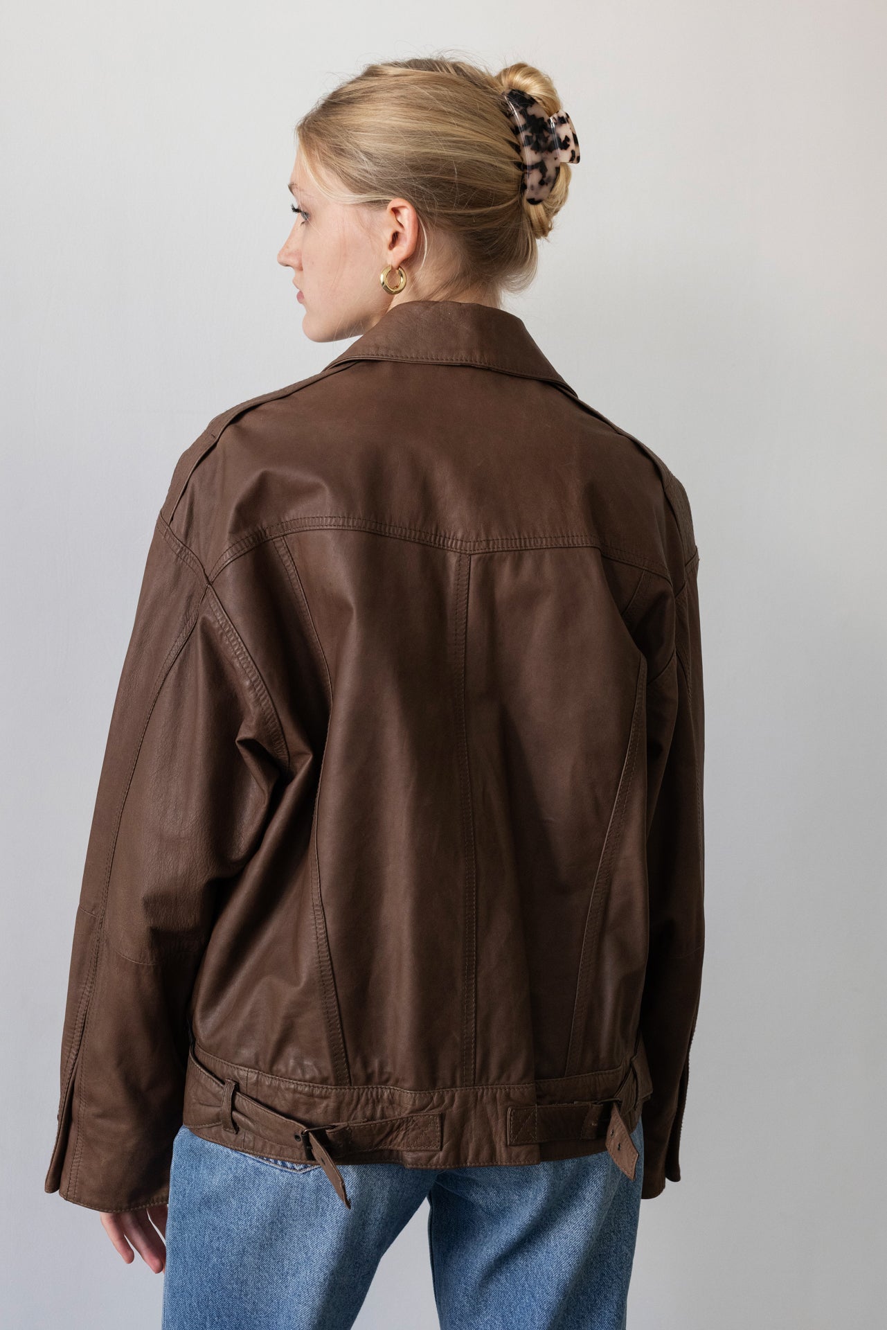 Vintage Brown Leather Jacket