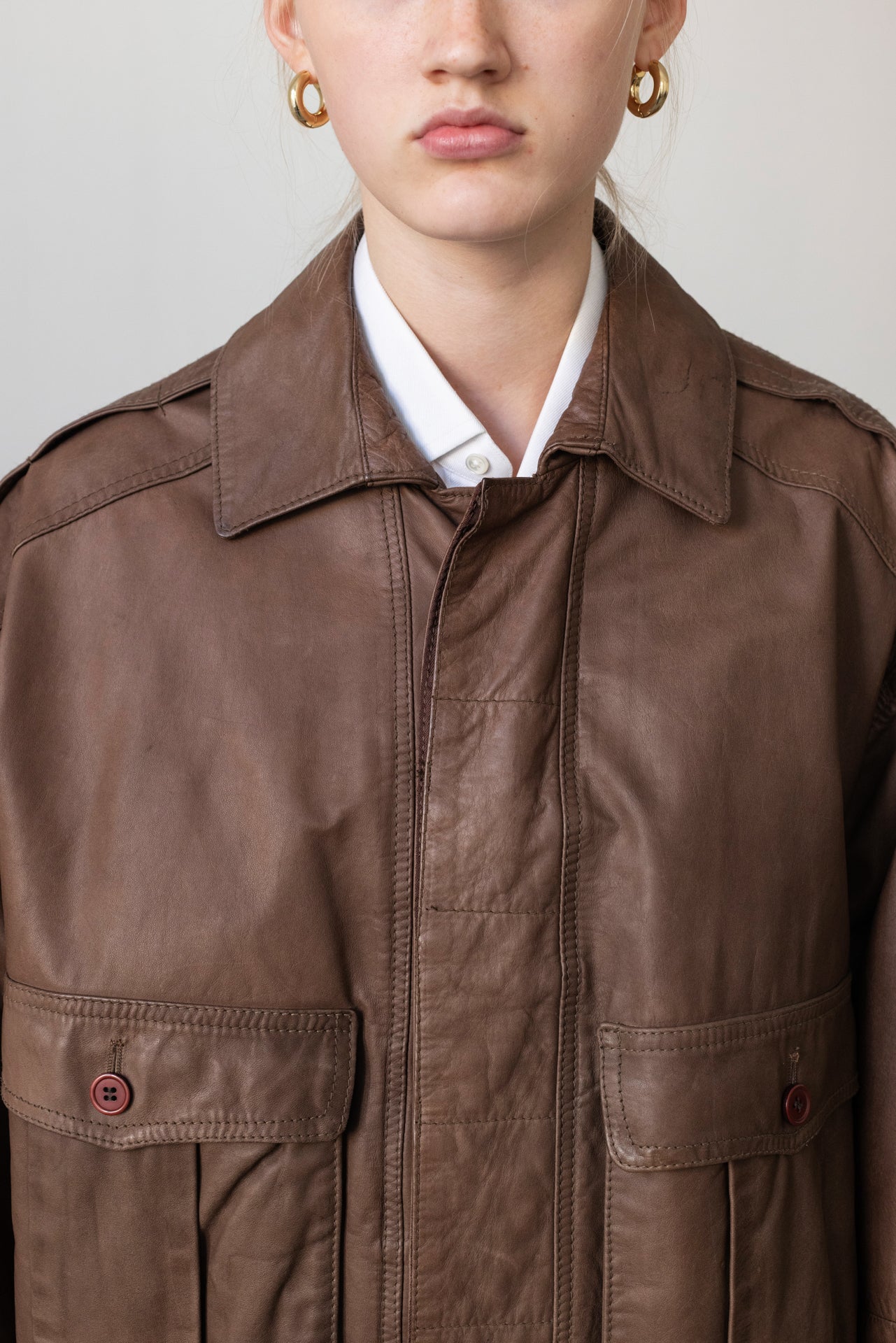 Vintage Brown Leather Jacket