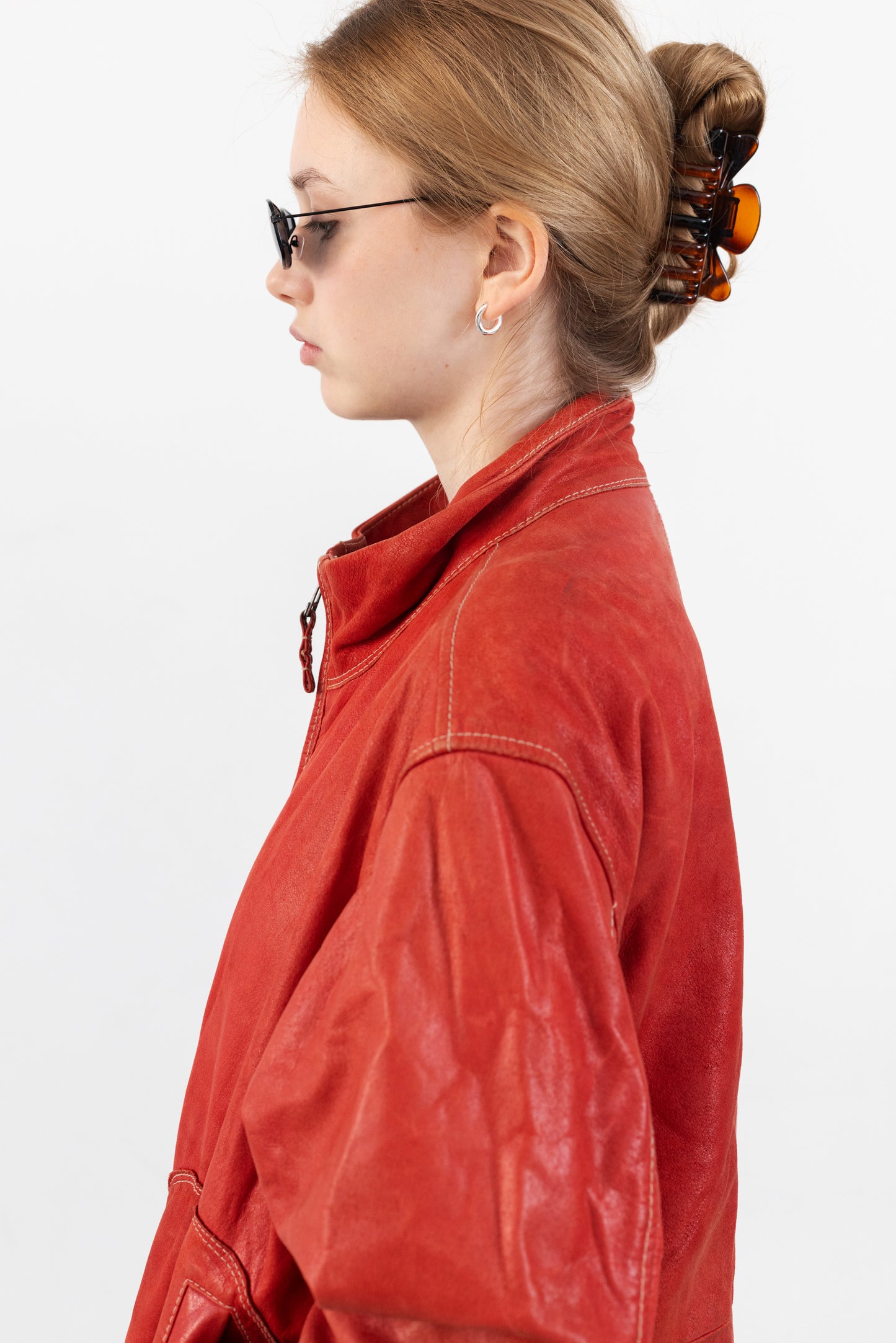 Vintage Red Leather Jacket