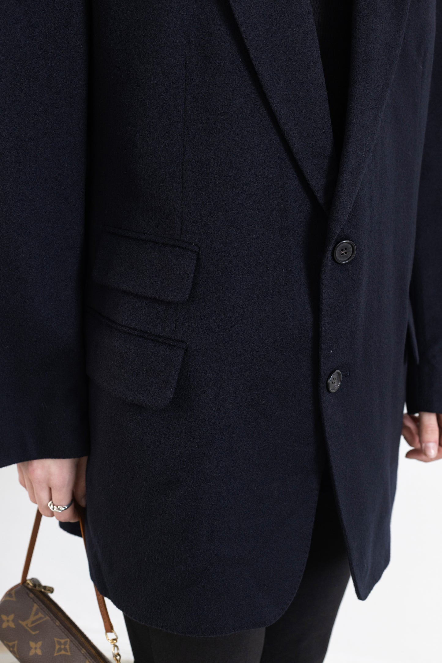 Vintage Navy 100% Cashmere Blazer