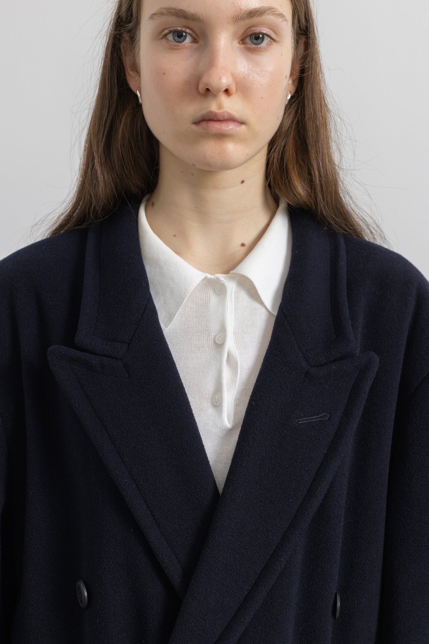 Vintage Navy Wool Coat