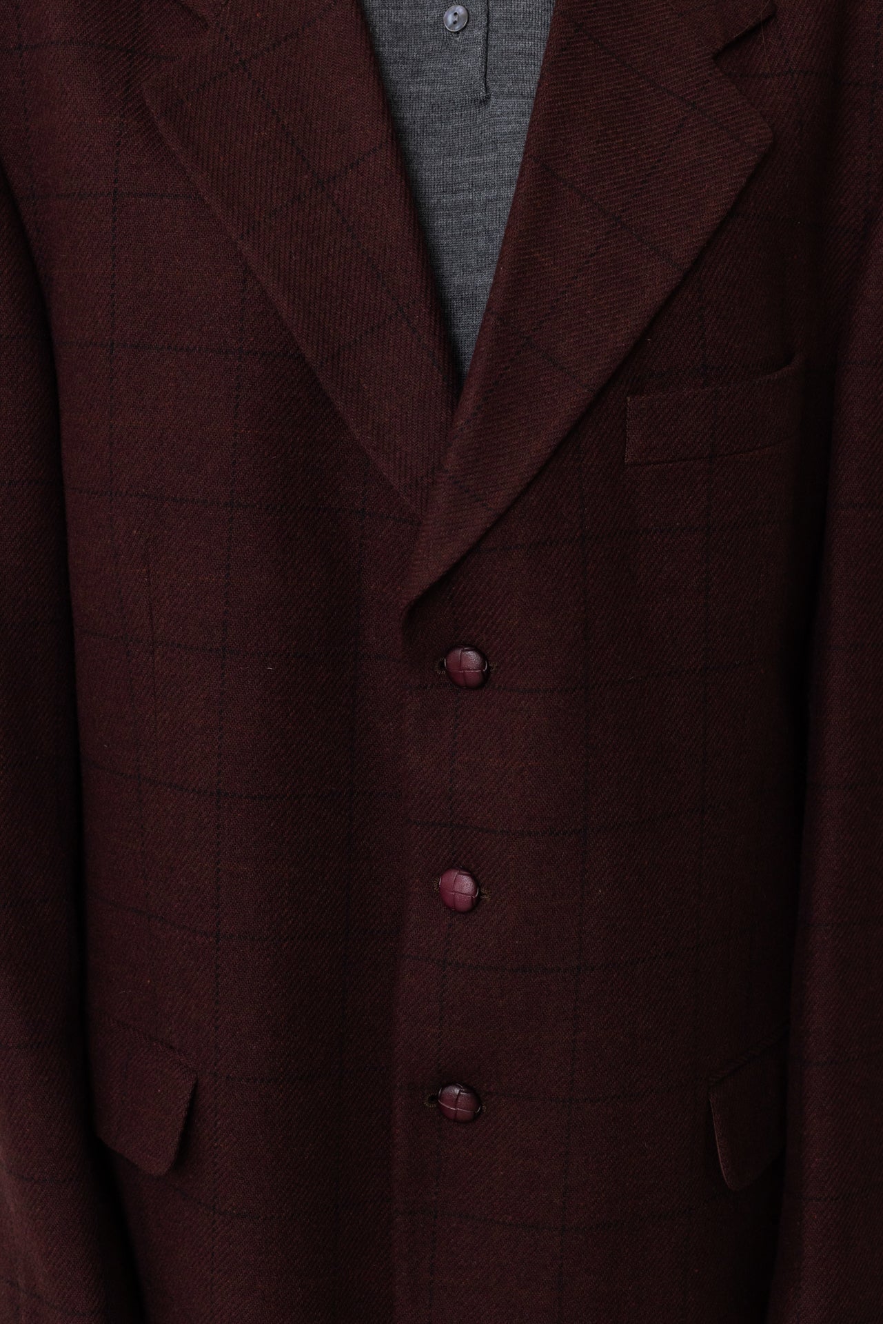 Vintage Burgundy Wool Blazer