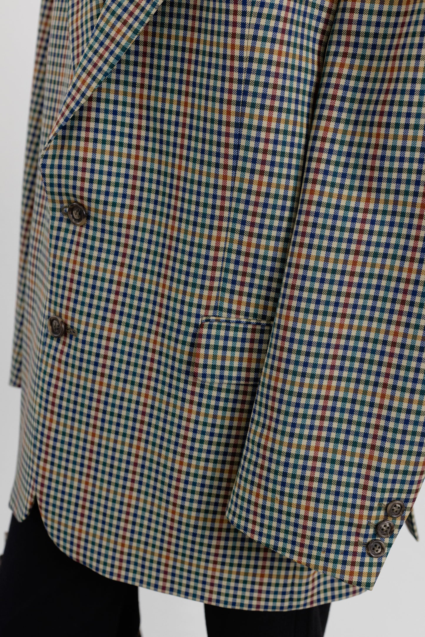 Vintage Checked 100% Wool Blazer