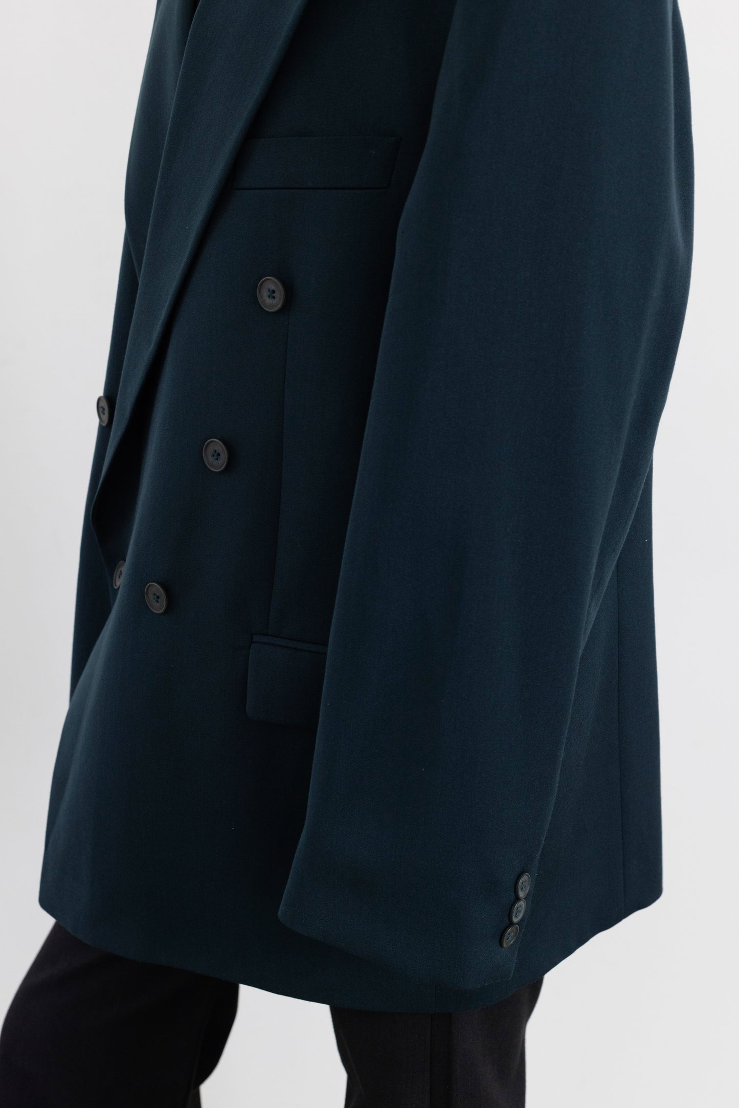 Vintage Teal Wool Blazer