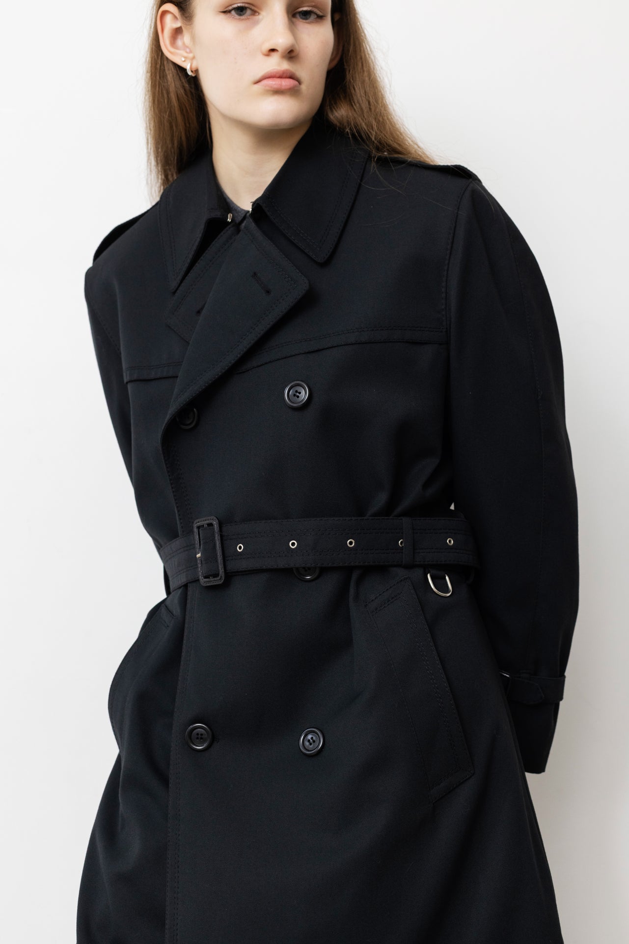 Vintage Navy Oversized Trench Coat