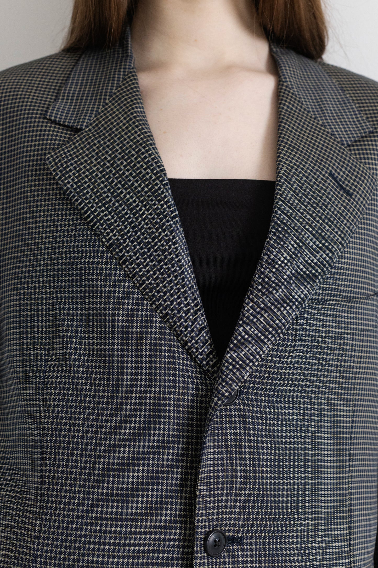 Vintage Ermenegildo Zegna Blue Checked 100% Wool Blazer