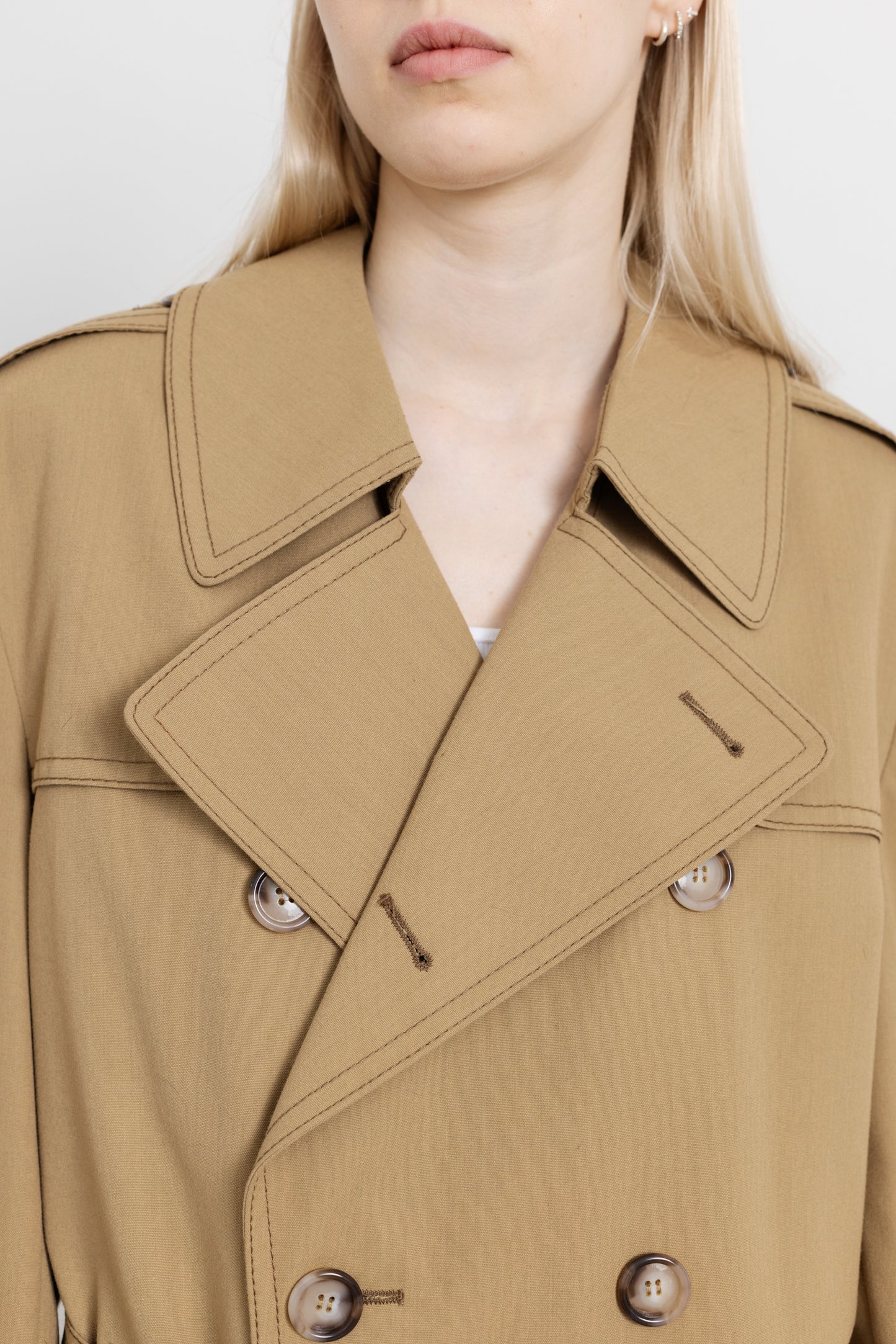 Vintage Camel Beige Trench Coat