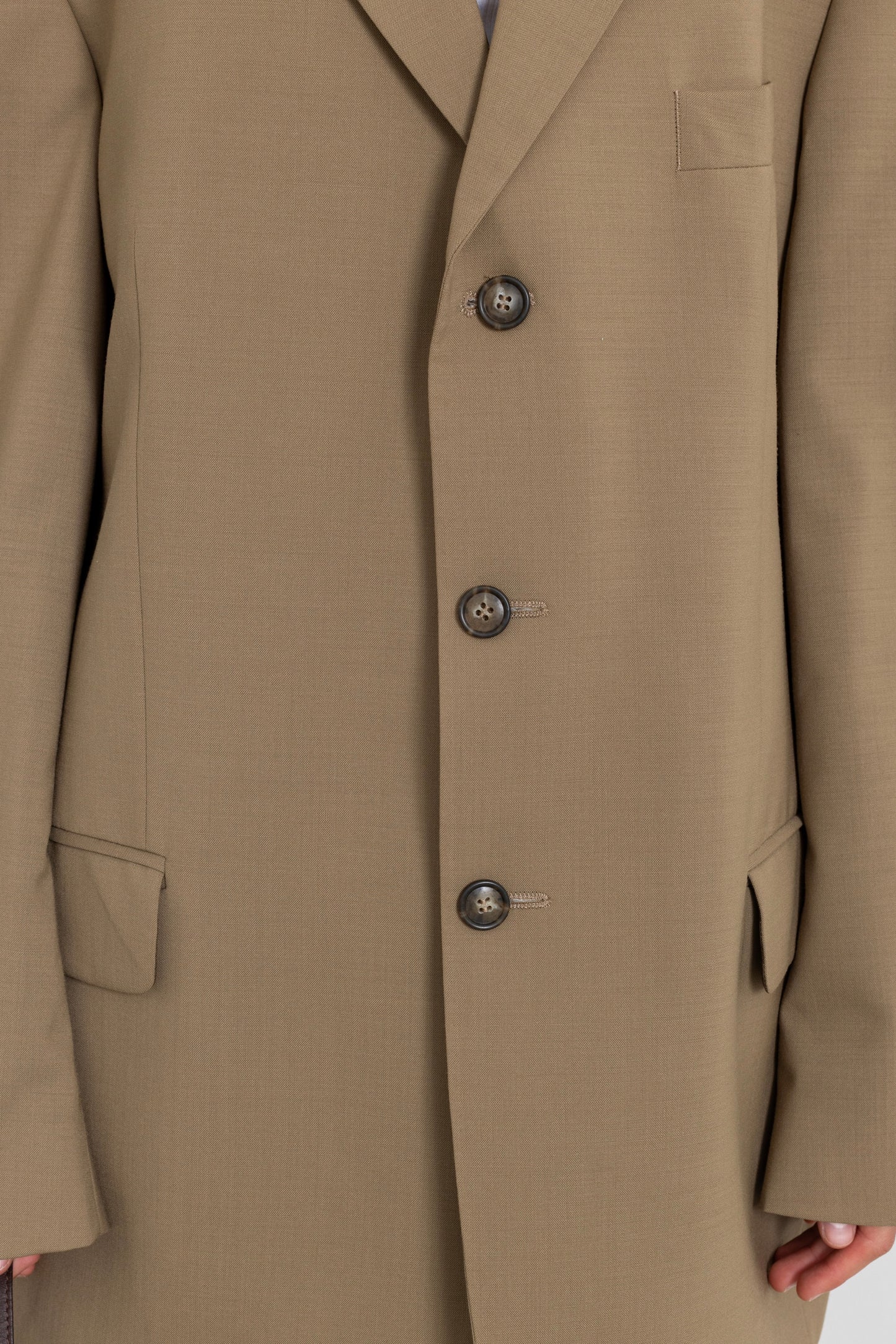 Vintage Beige Wool Blazer