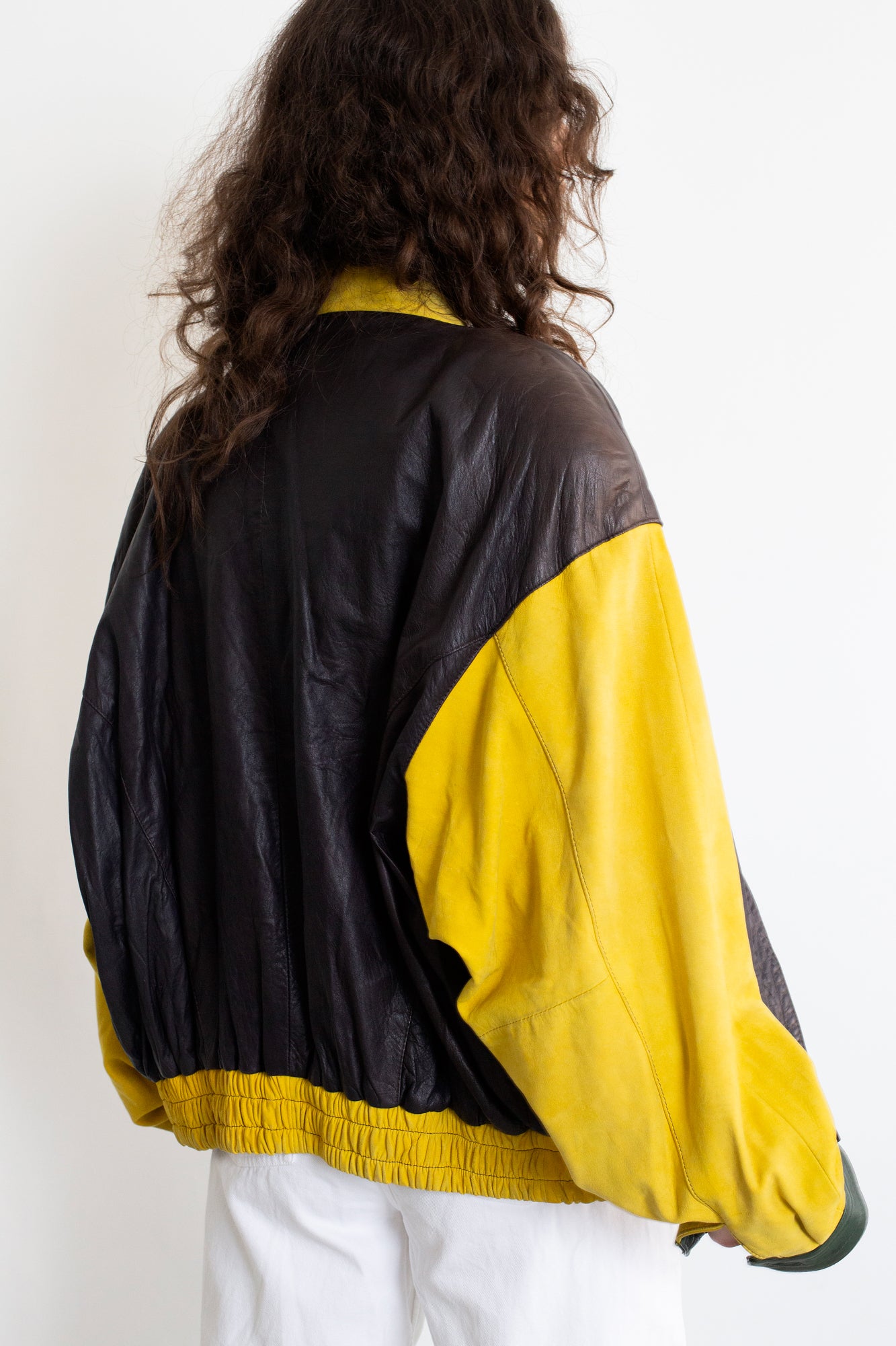 Vintage Leather Bomber Jacket