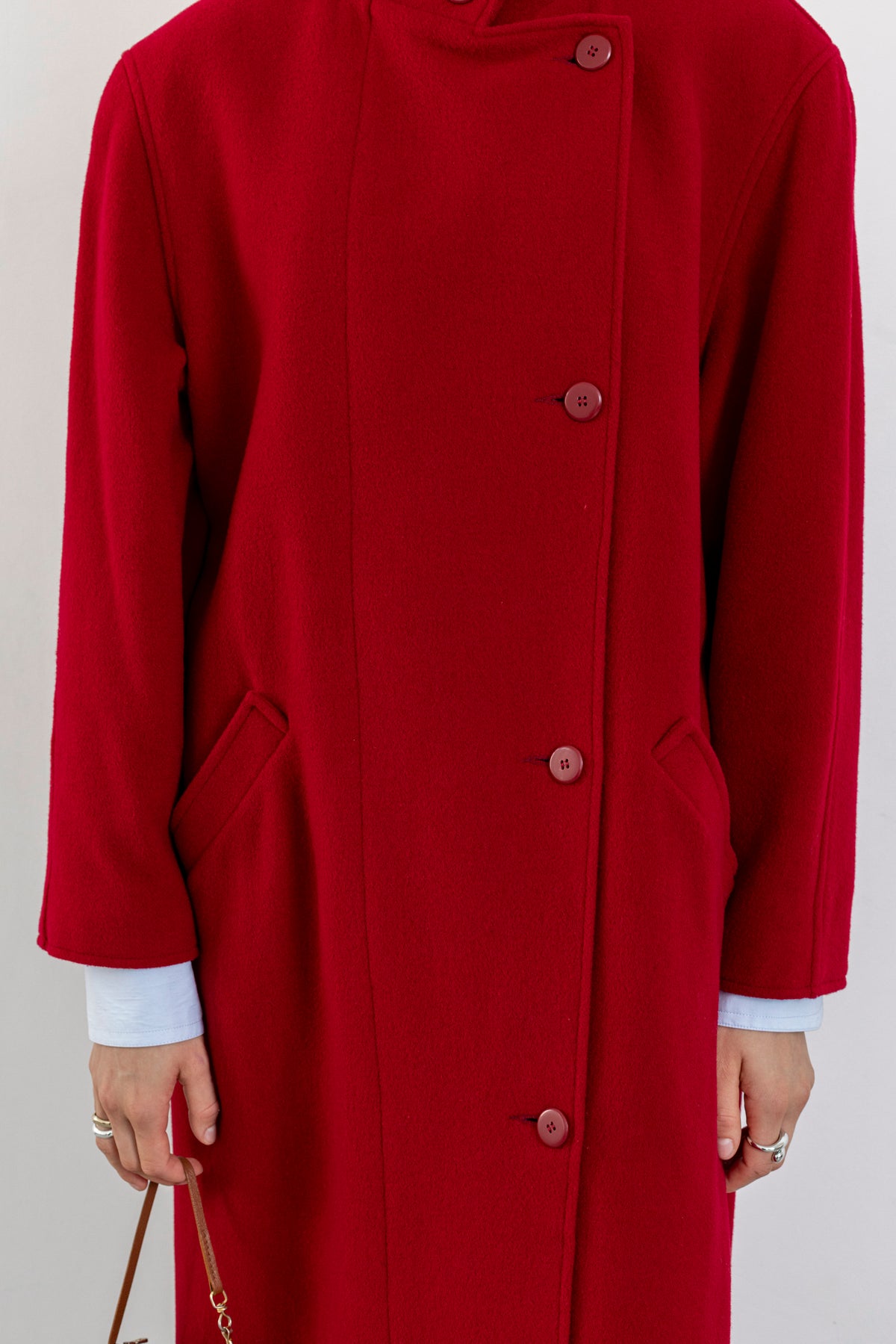 Vintage Red Wool Coat