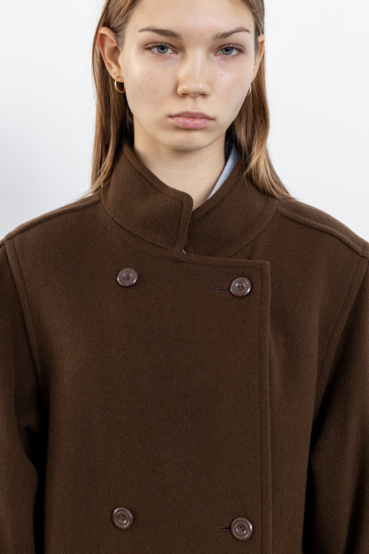 Vintage Brown 100% Wool Coat
