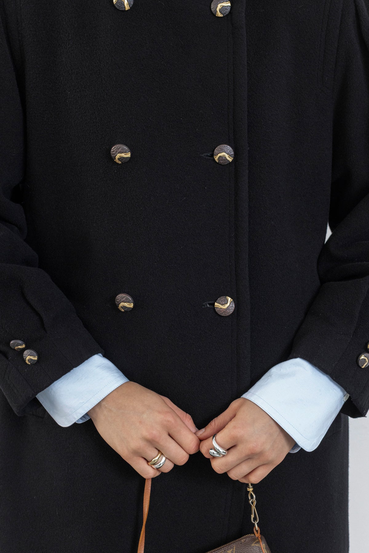 Vintage Black Wool Coat