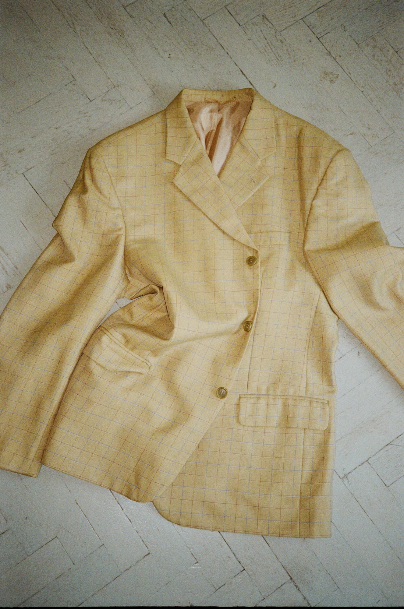 Vintage Checkered Oversized Blazer