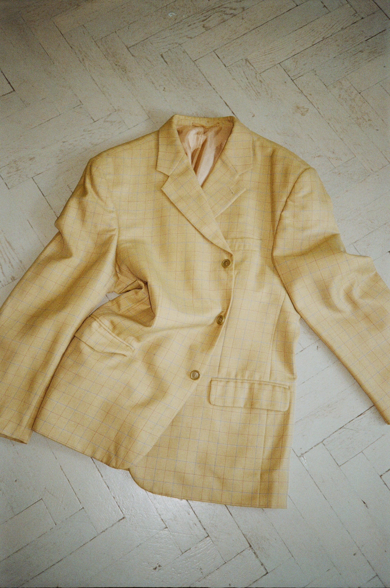 Vintage Checkered Oversized Blazer