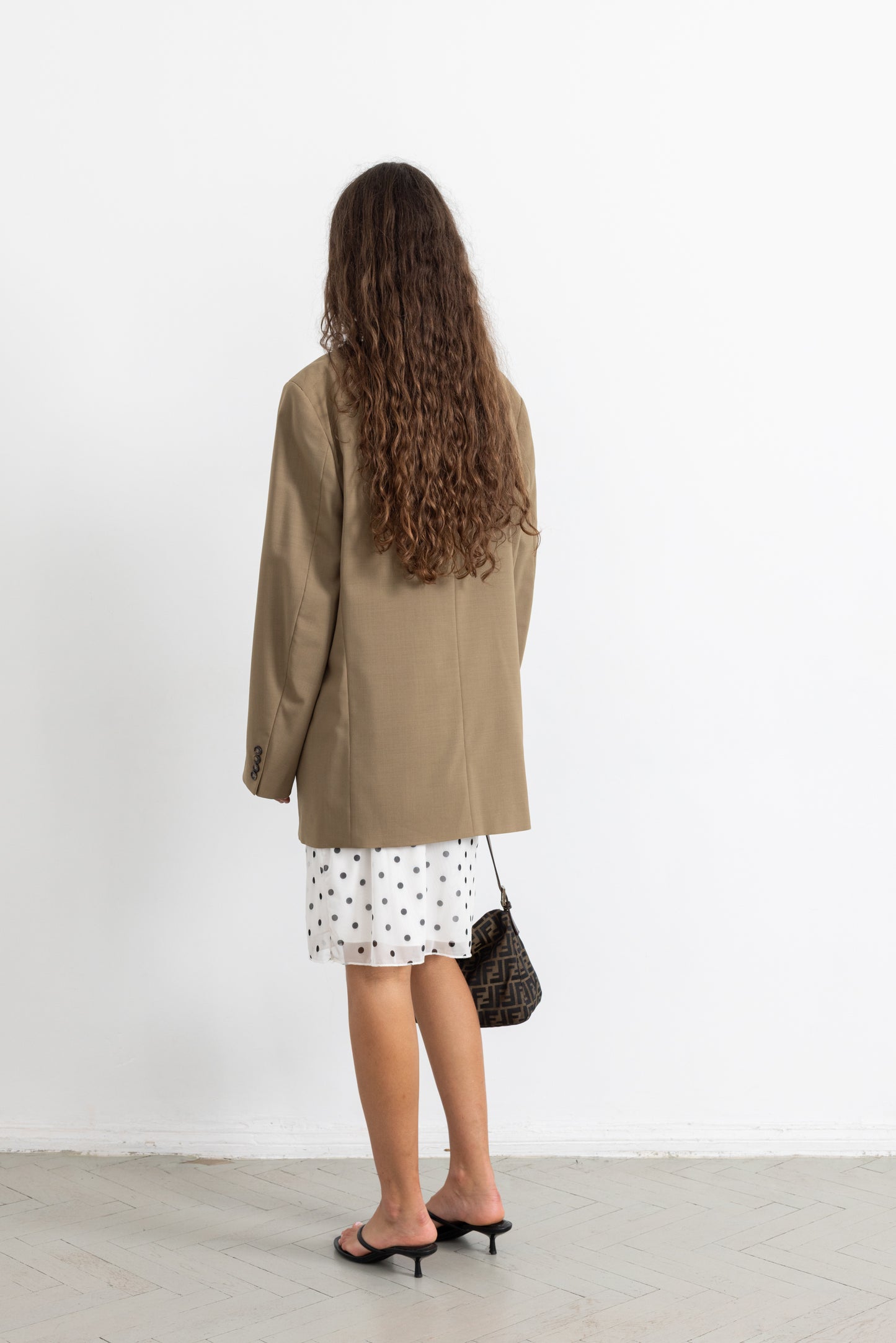 Vintage Beige Wool Blazer