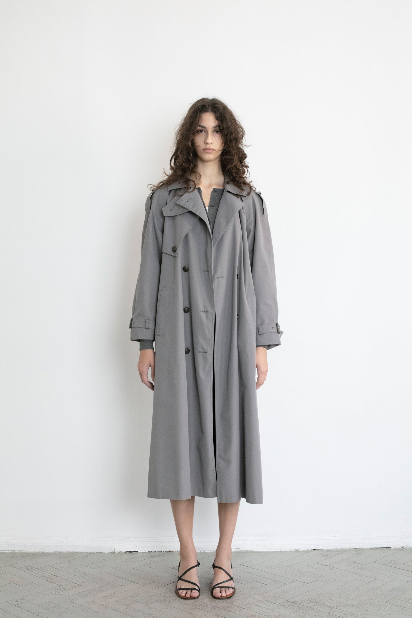 Vintage Grey Trench Coat