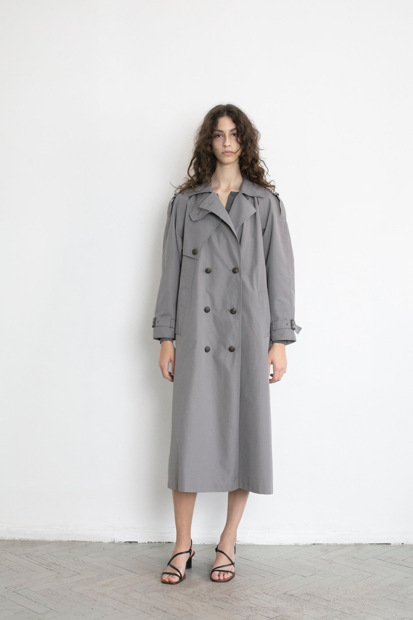 Vintage Grey Trench Coat