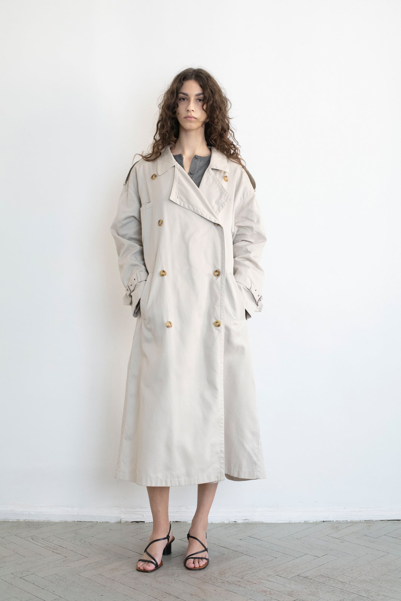 Vintage Beige Trench Coat