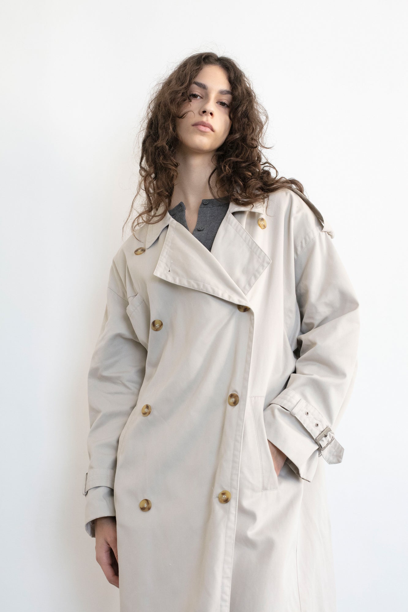 Vintage Beige Trench Coat