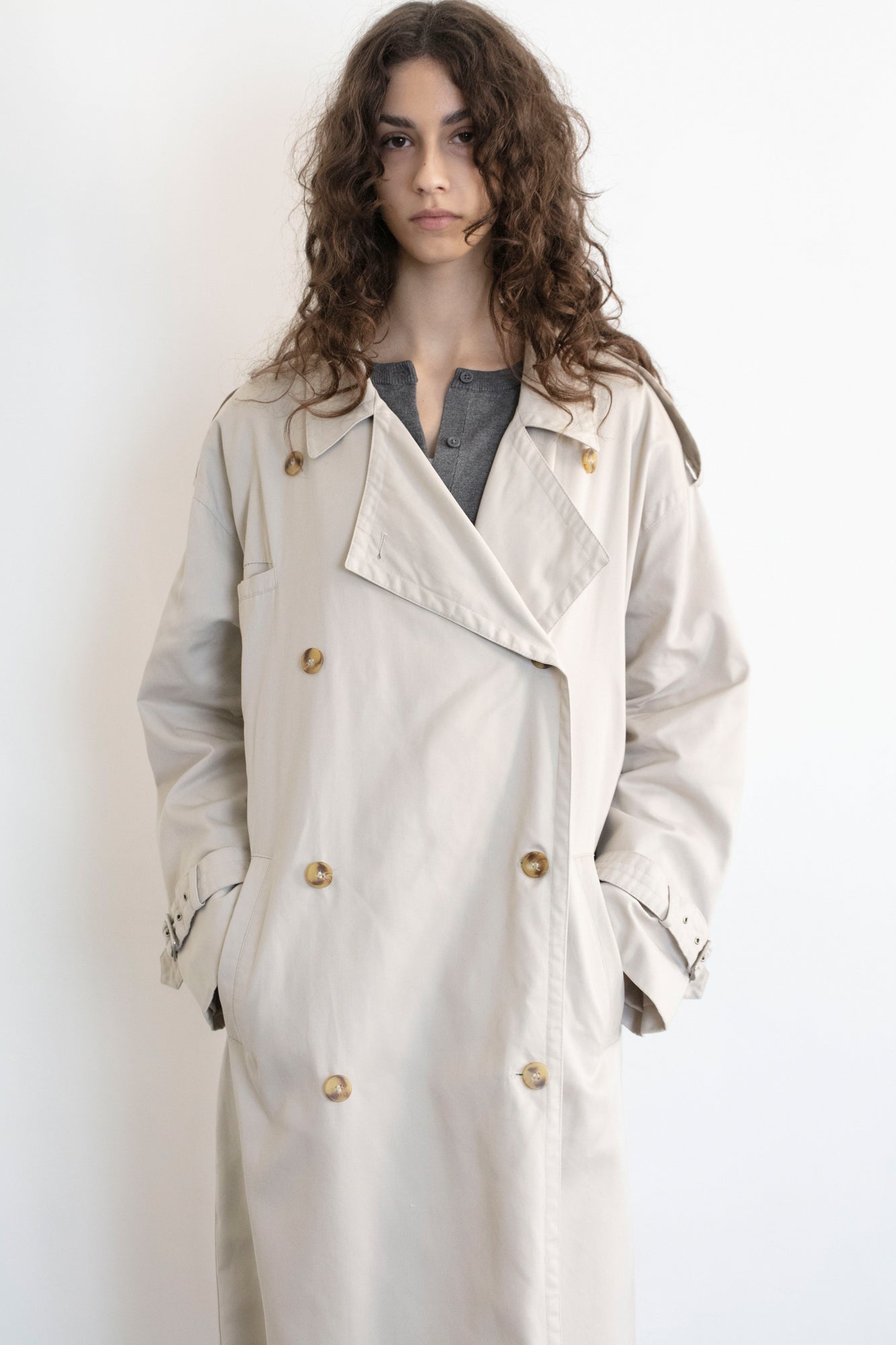 Vintage Beige Trench Coat