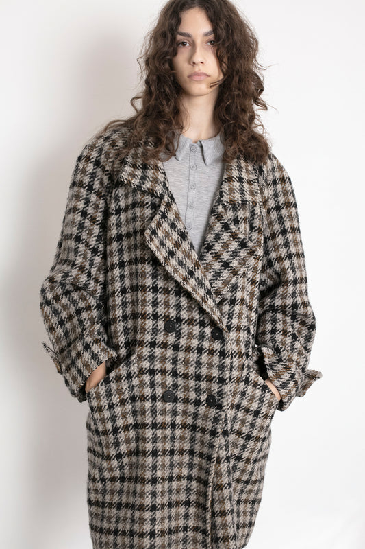 Vintage Tweed Wool Pea Coat