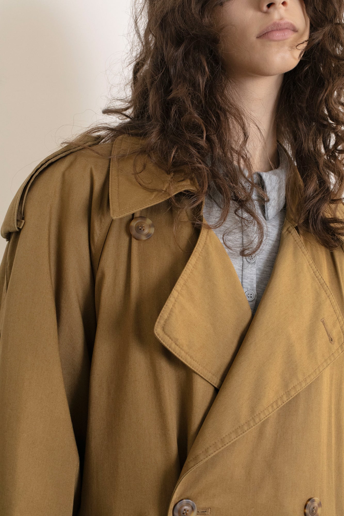 Vintage Mustard Brown Trench Coat