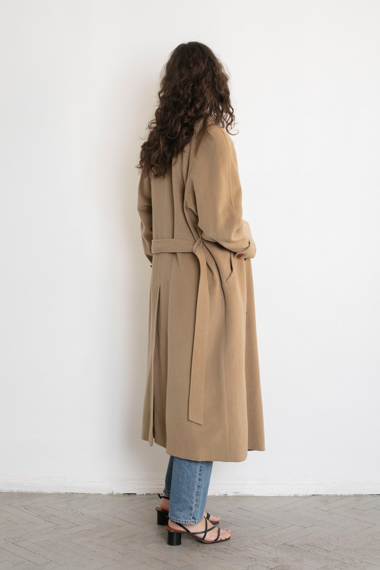 Vintage Beige Cashmere Wool Coat