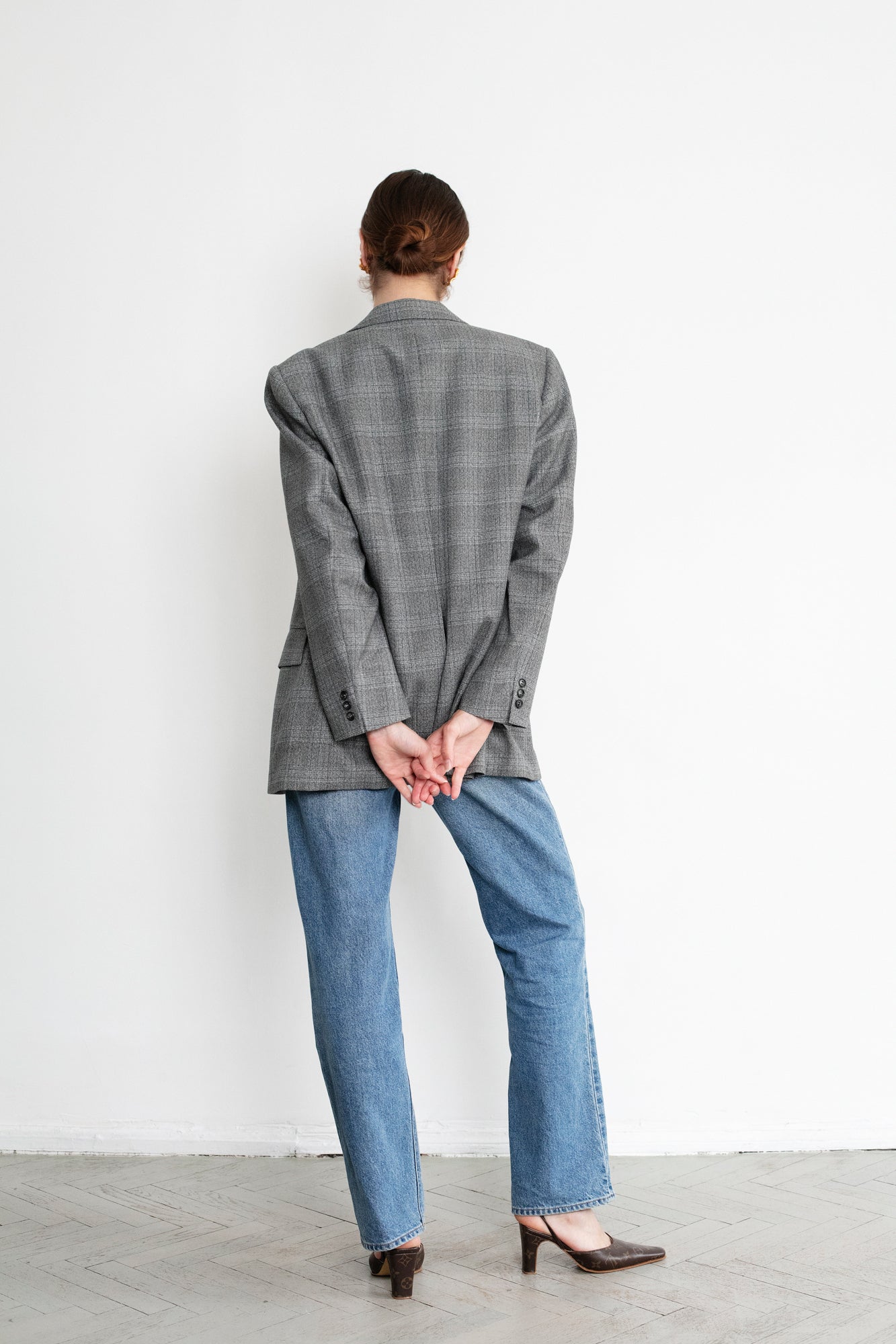 Vintage Grey Wool Blazer