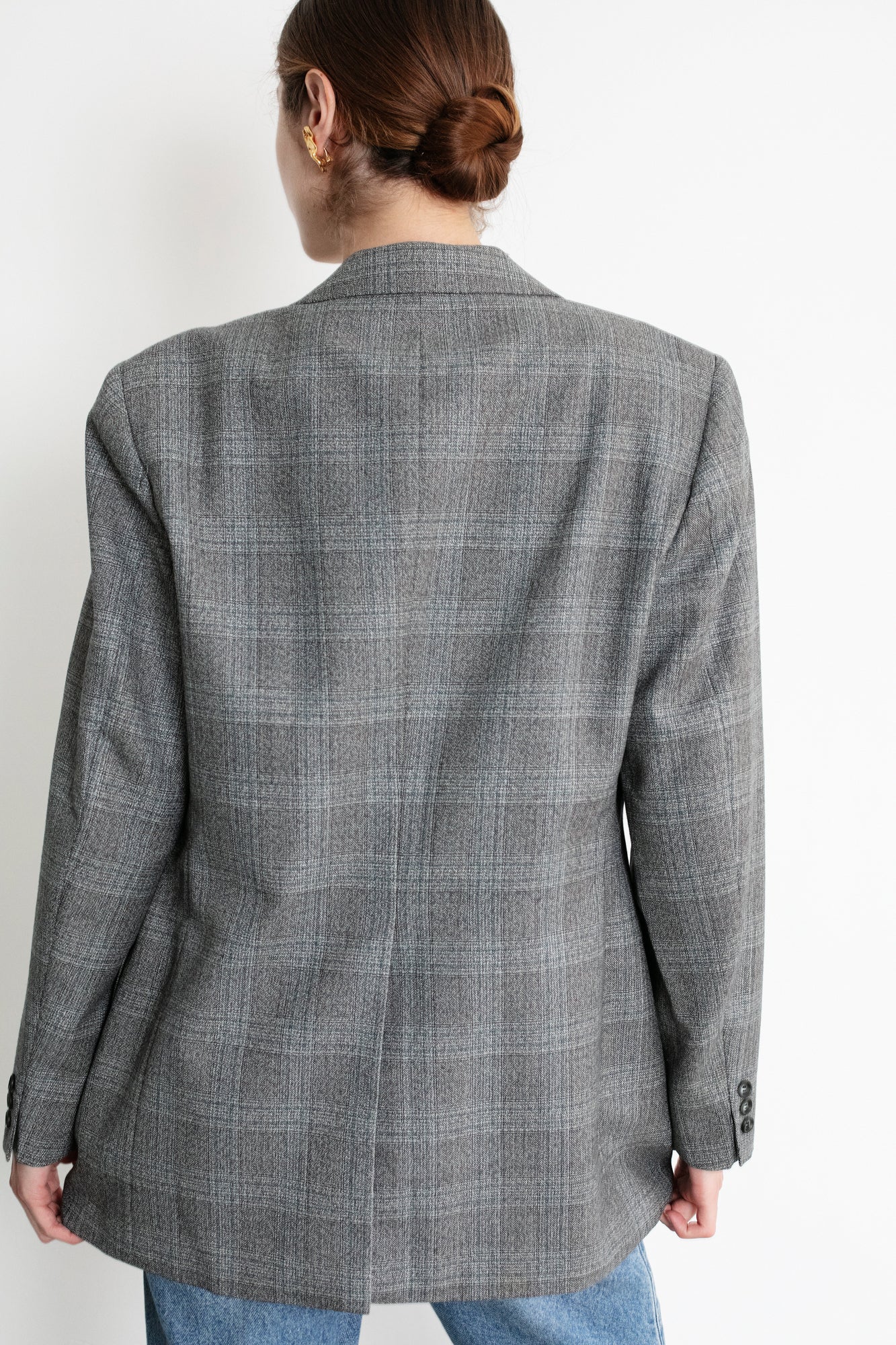 Vintage Grey Wool Blazer