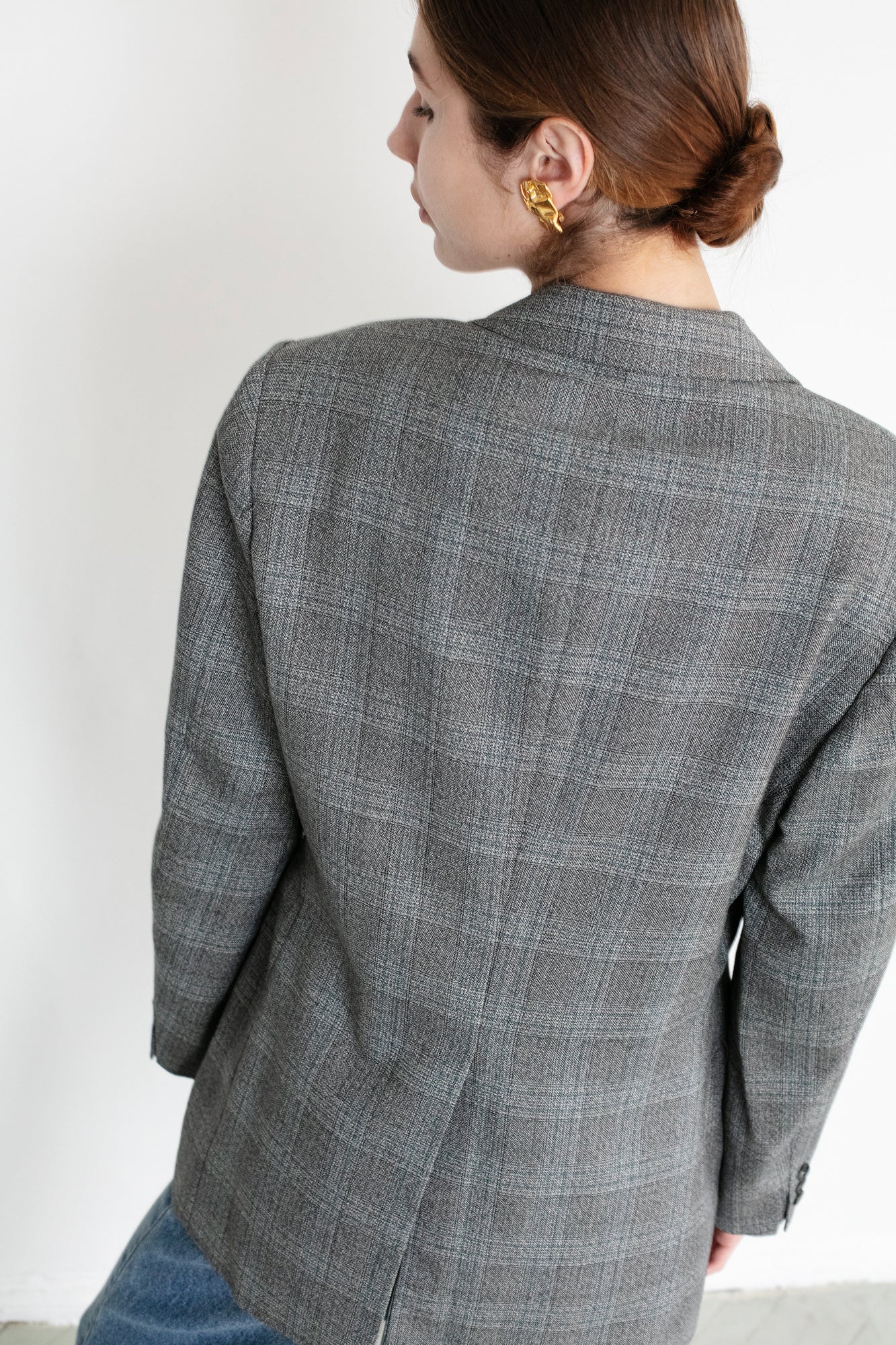 Vintage Grey Wool Blazer