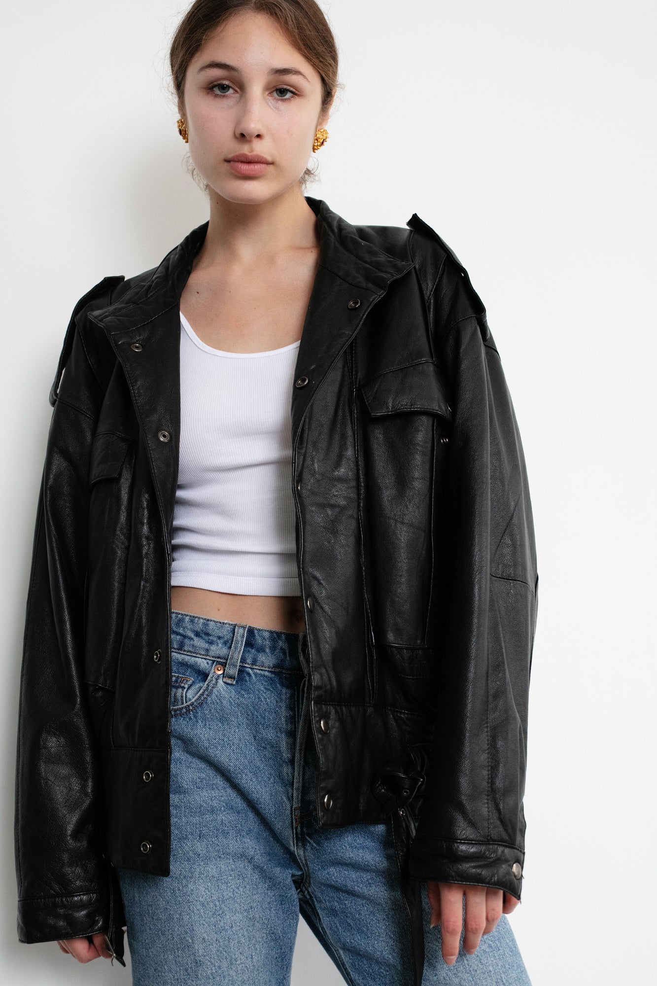 Vintage Black Leather Jacket