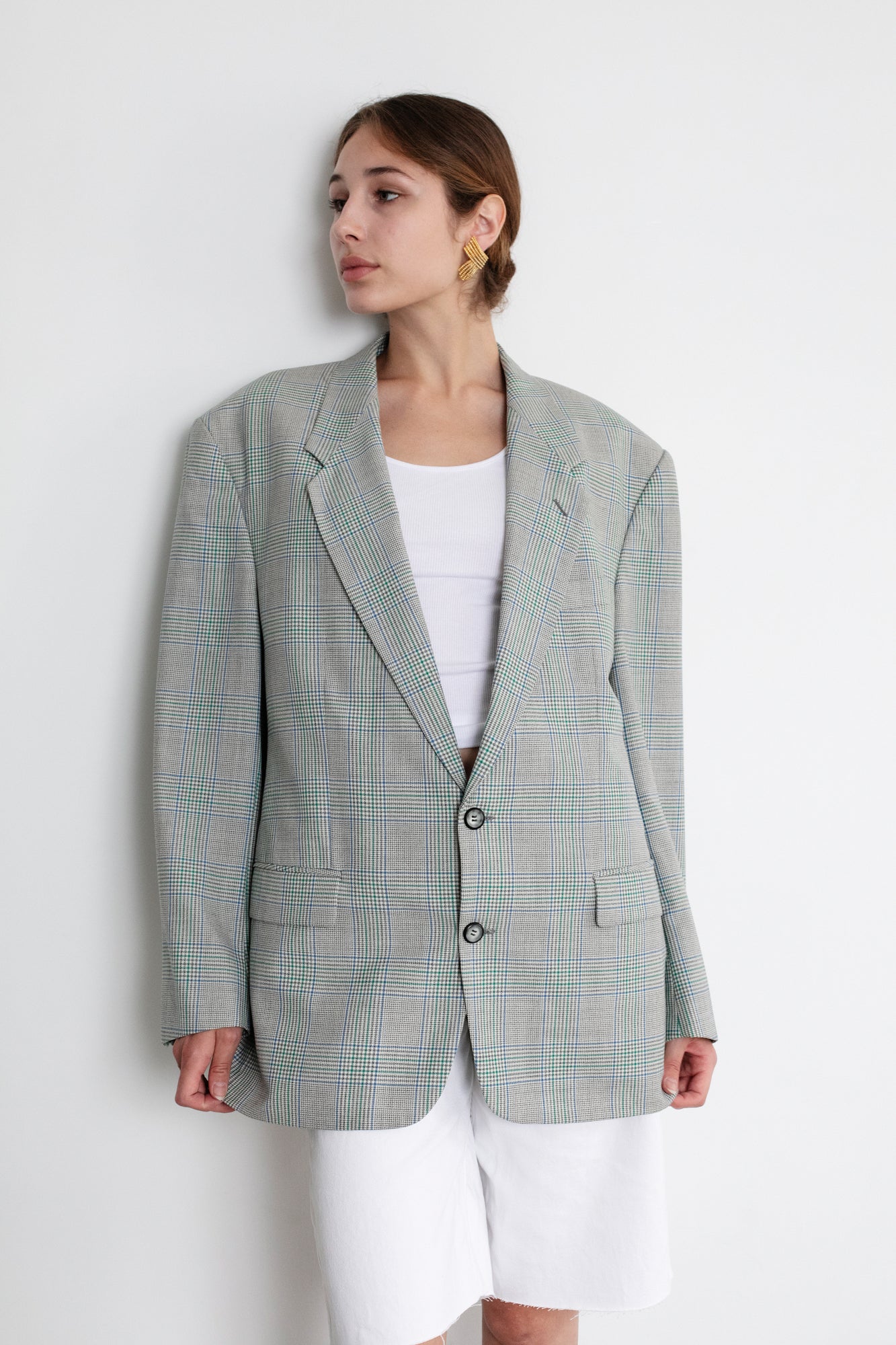 Vintage Light Oversized Wool Blazer