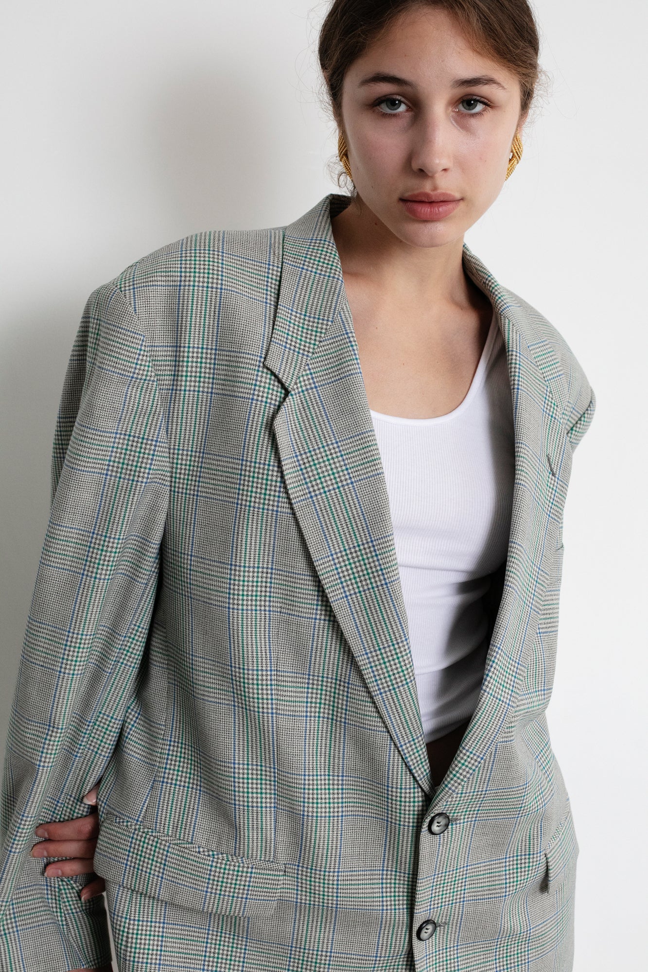 Vintage Light Oversized Wool Blazer