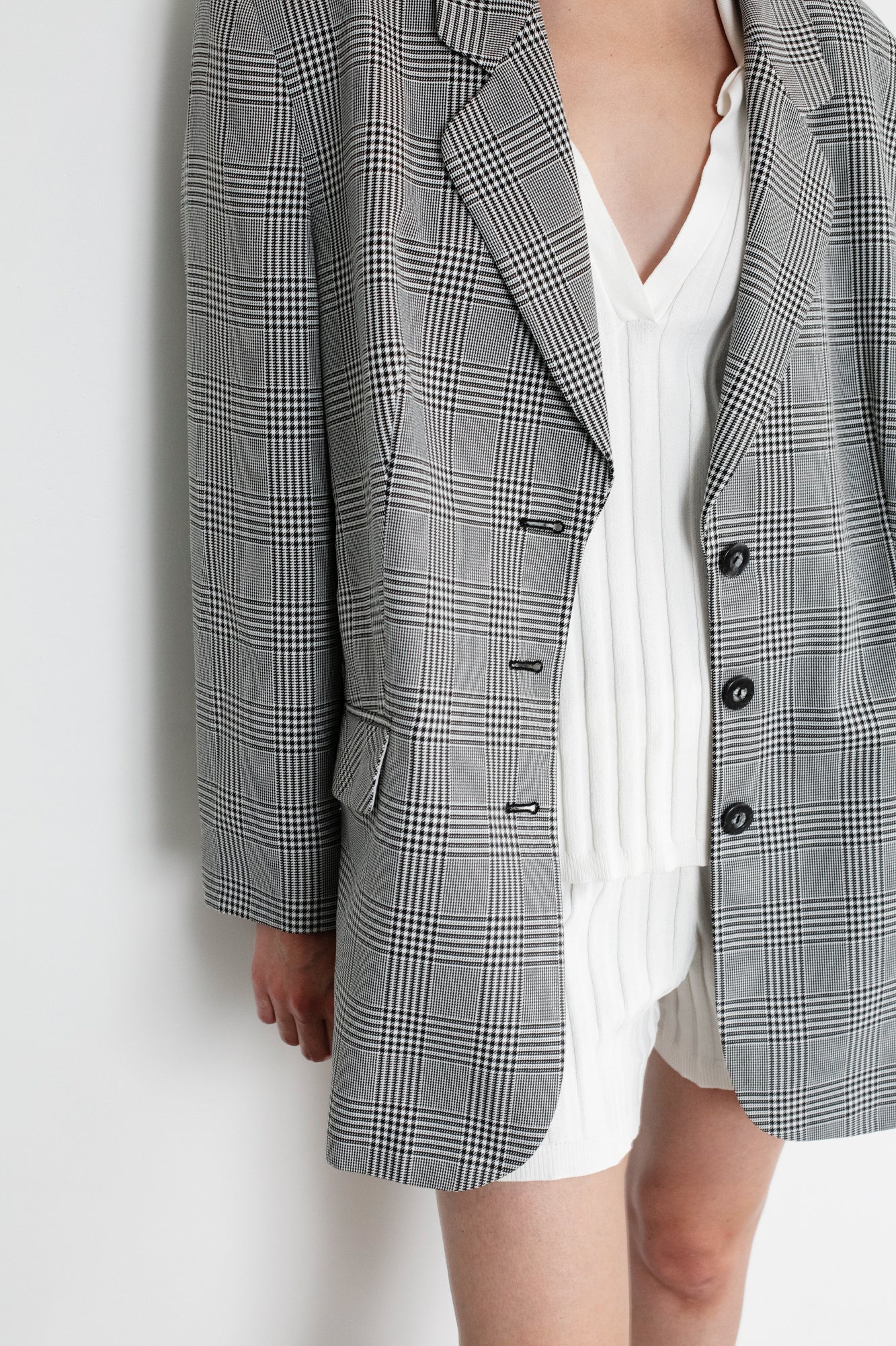 Vintage Oversized Check Blazer