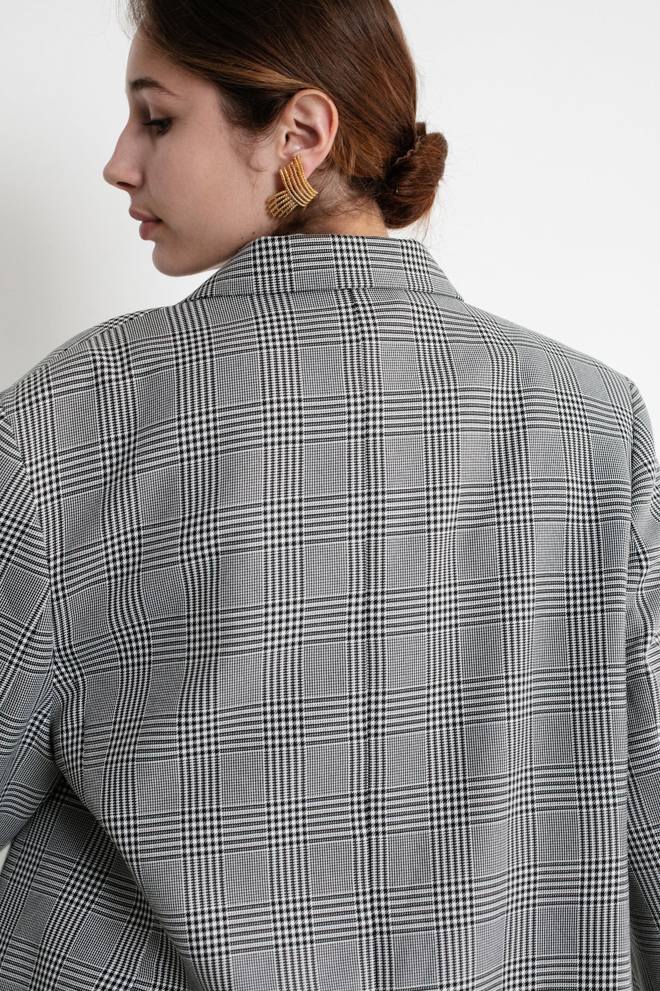 Vintage Oversized Check Blazer